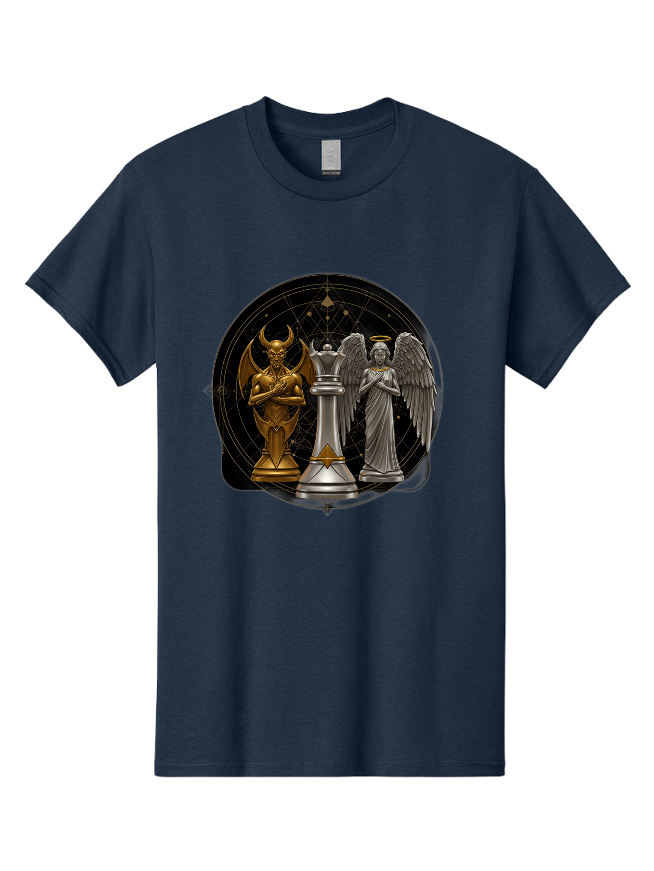 Baphomet-Angel-Queen Men'S Graphic Tee, 100% Cotton, Comfortable Casual Summer Wear, Machine Washable, Vintage Camera, Old Camera, Antique Camera, Black Camera, Classic Photography, Photography Equipment, Nostalgic Device, Film Camera, Bah550 11