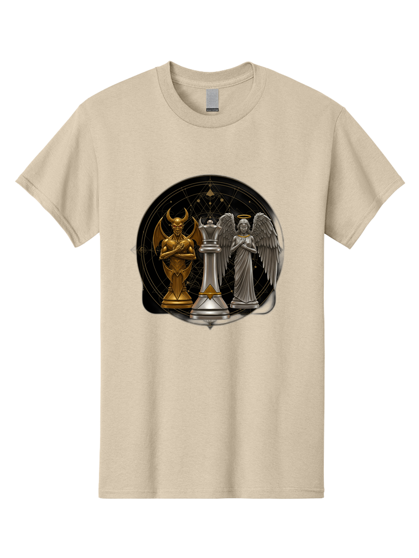 Baphomet-Angel-Queen Men'S Graphic Tee, 100% Cotton, Comfortable Casual Summer Wear, Machine Washable, Vintage Camera, Old Camera, Antique Camera, Black Camera, Classic Photography, Photography Equipment, Nostalgic Device, Film Camera, Bah550 9