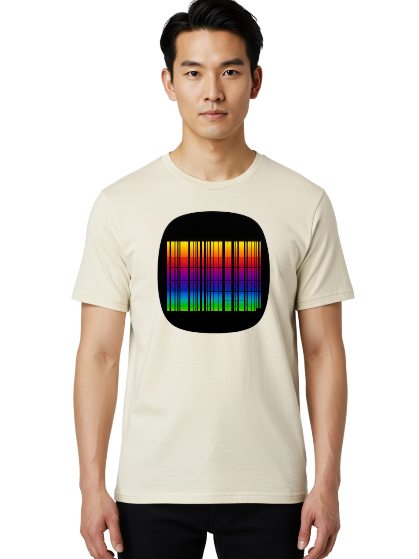 Barcode-Tv-Screen Men'S Graphic Tee, 100% Cotton, Comfortable Casual Summer Wear, Machine Washable, Vintage Camera, Old Camera, Antique Camera, Black Camera, Classic Photography, Photography Equipment, Nostalgic Device, Film Camera, Camera Art Bah551 26