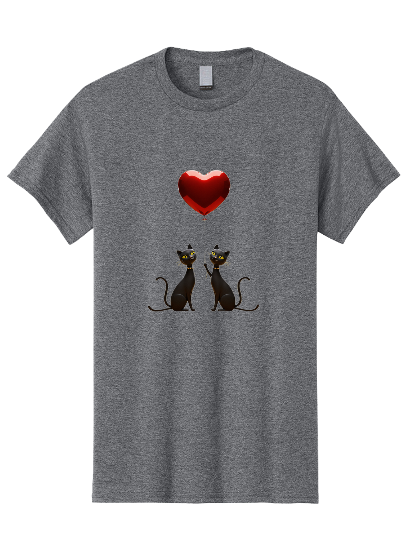 Black-Cats-And-Heart-Balloon Men'S Graphic Tee, 100% Cotton, Comfortable Casual Summer Wear, Machine Washable, Vintage Camera, Old Camera, Antique Camera, Black Camera, Classic Photography, Photography Equipment, Nostalgic Device, Film Camera, Bah594 11