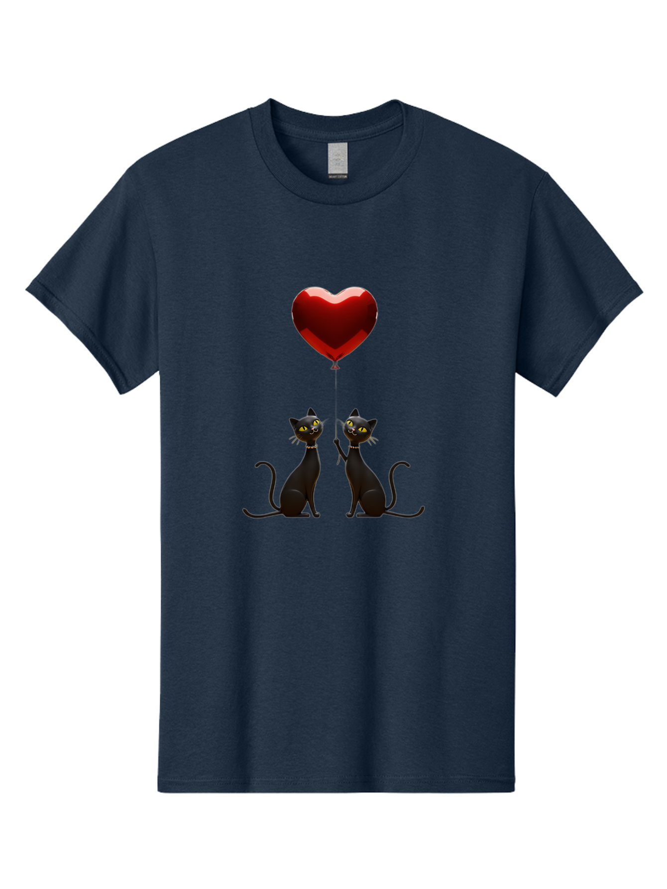Black-Cats-And-Heart-Balloon Men'S Graphic Tee, 100% Cotton, Comfortable Casual Summer Wear, Machine Washable, Vintage Camera, Old Camera, Antique Camera, Black Camera, Classic Photography, Photography Equipment, Nostalgic Device, Film Camera, Bah594 9