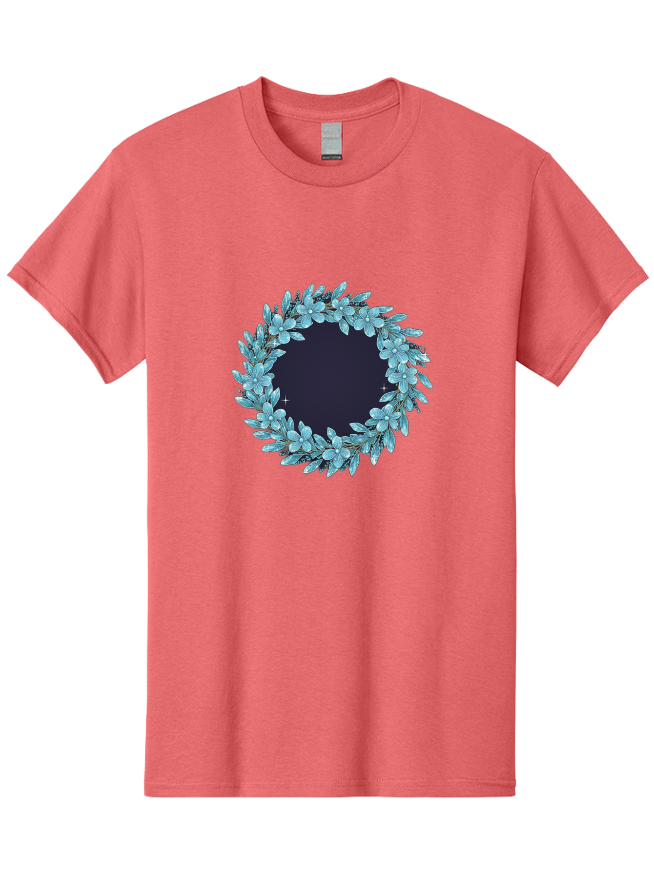 Blue-Flowers-Wreath Men'S Graphic Tee, 100% Cotton, Comfortable Casual Summer Wear, Machine Washable, Vintage Camera, Old Camera, Antique Camera, Black Camera, Classic Photography, Photography Equipment, Nostalgic Device, Film Camera, Bah602 10