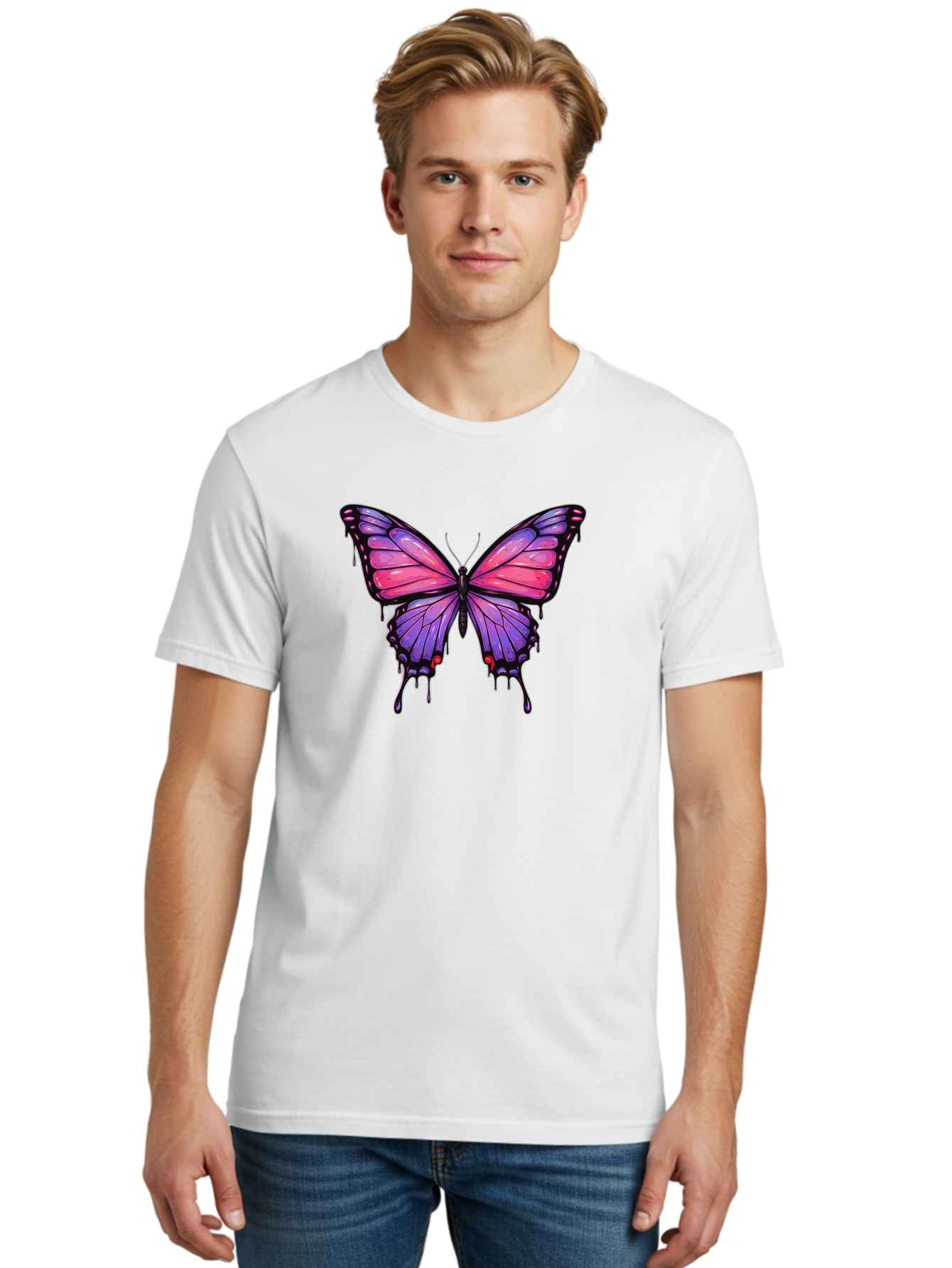 Butterfly-Design Men'S Graphic Tee, 100% Cotton, Comfortable Casual Summer Wear, Machine Washable, Vintage Camera, Old Camera, Antique Camera, Black Camera, Classic Photography, Photography Equipment, Nostalgic Device, Film Camera, Camera Art Bah670 28