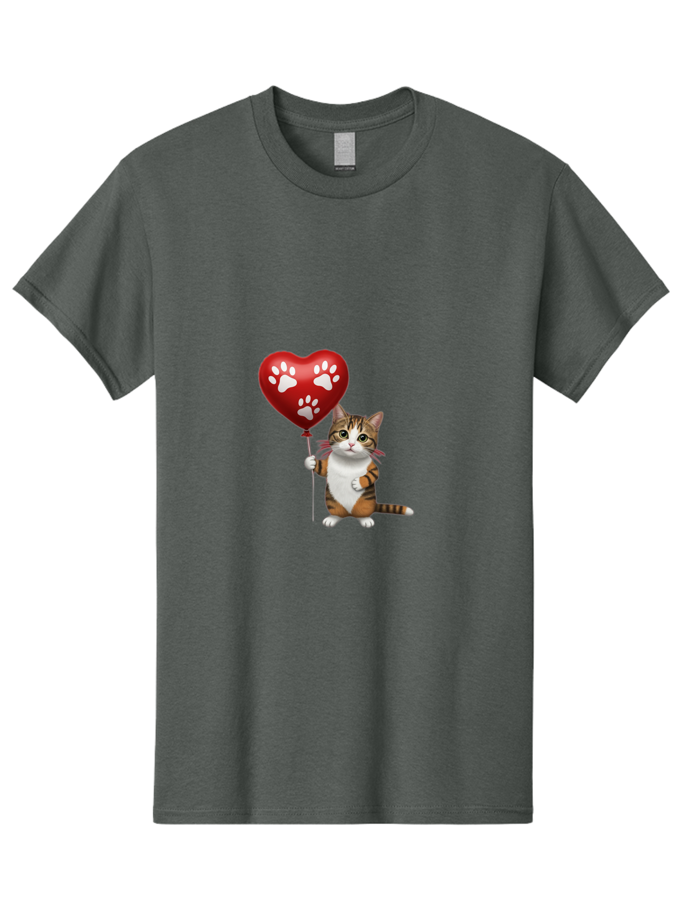 Cat-Holding-Heart-Balloon Men'S Graphic Tee, 100% Cotton, Comfortable Casual Summer Wear, Machine Washable, Vintage Camera, Old Camera, Antique Camera, Black Camera, Classic Photography, Photography Equipment, Nostalgic Device, Film Camera, Bah704 7