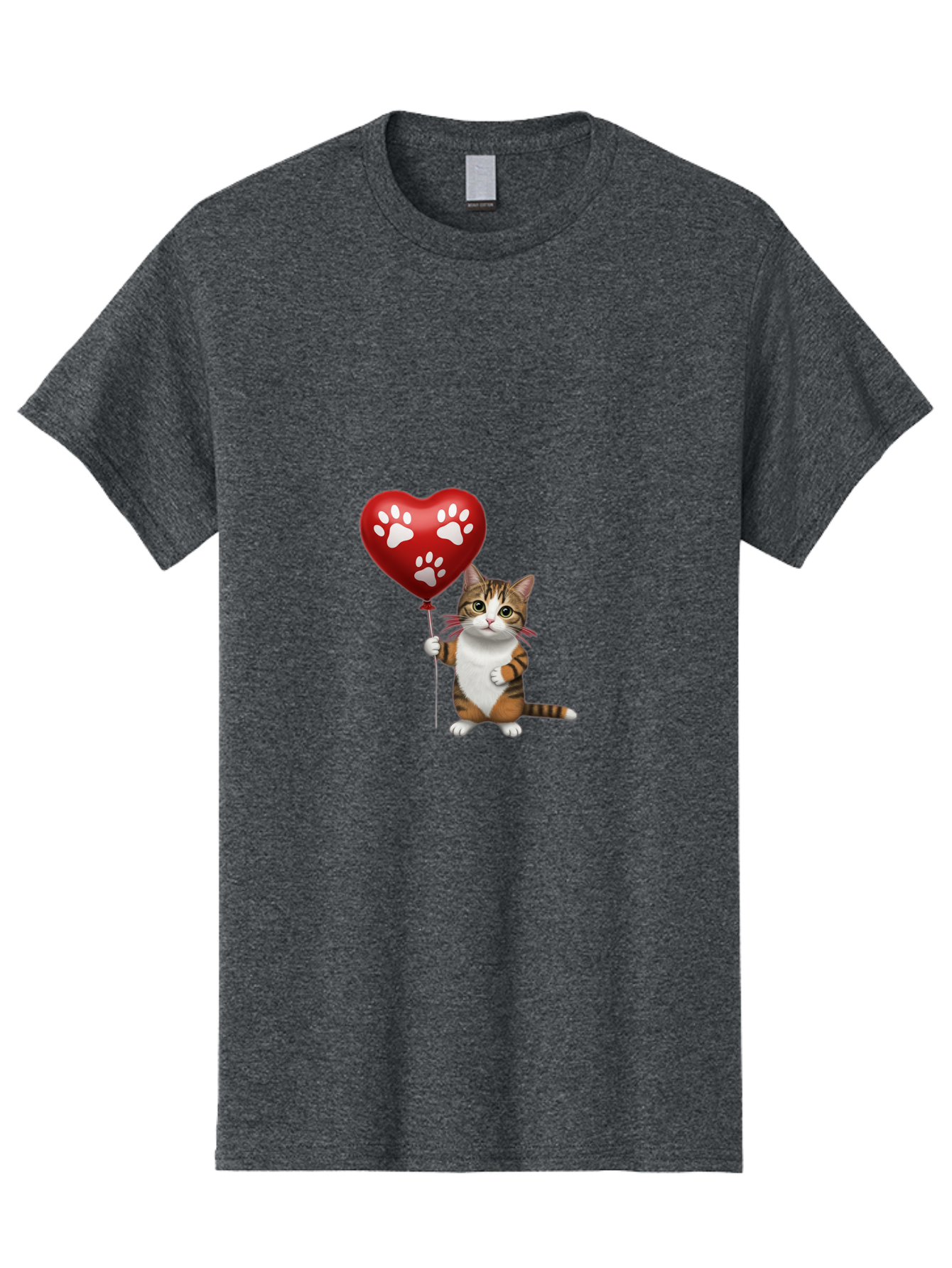 Cat-Holding-Heart-Balloon Men'S Graphic Tee, 100% Cotton, Comfortable Casual Summer Wear, Machine Washable, Vintage Camera, Old Camera, Antique Camera, Black Camera, Classic Photography, Photography Equipment, Nostalgic Device, Film Camera, Bah704 13