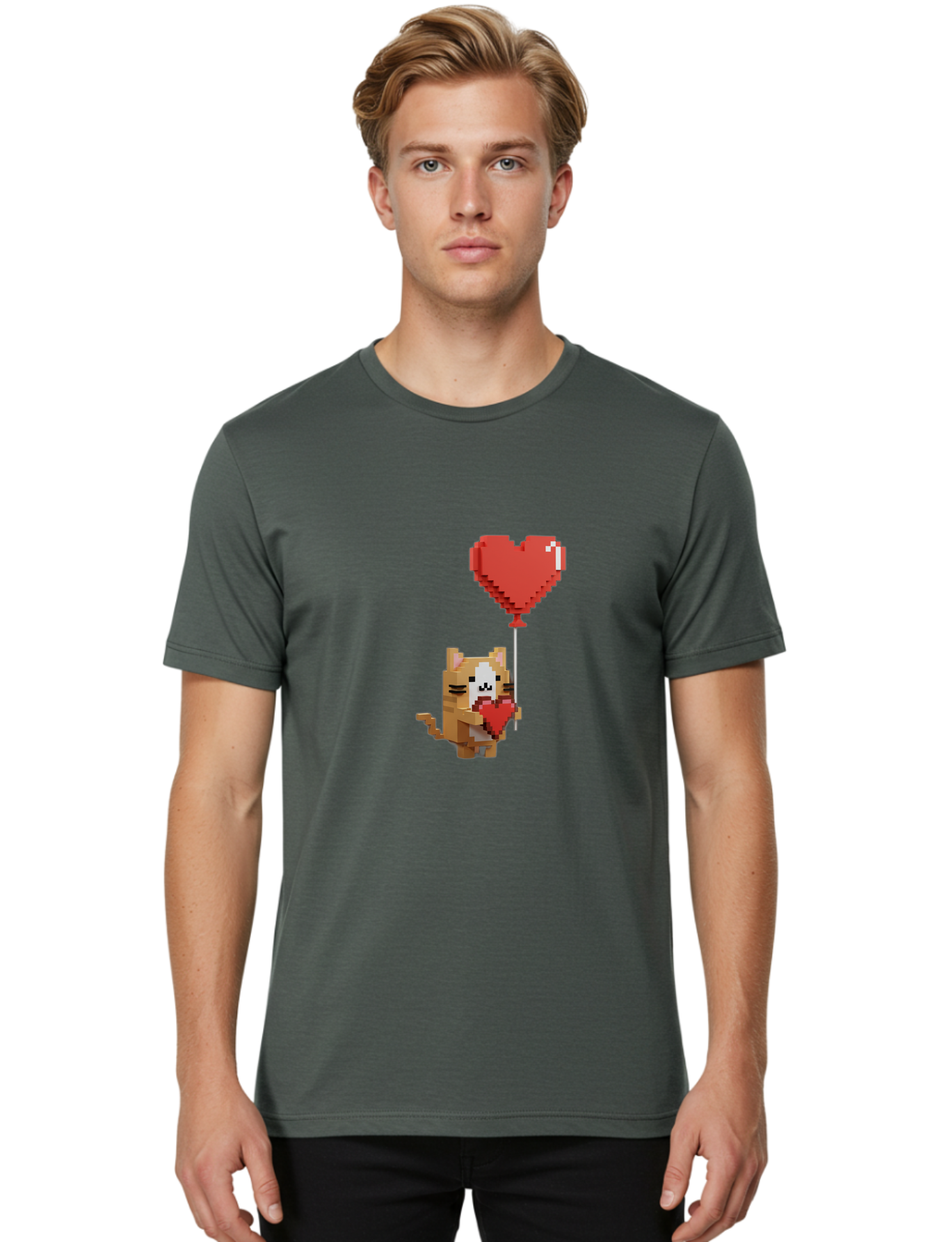 Cat-Hugging-Heart Men'S Graphic Tee, 100% Cotton, Comfortable Casual Summer Wear, Machine Washable, Vintage Camera, Old Camera, Antique Camera, Black Camera, Classic Photography, Photography Equipment, Nostalgic Device, Film Camera, Camera Art Bah705 21