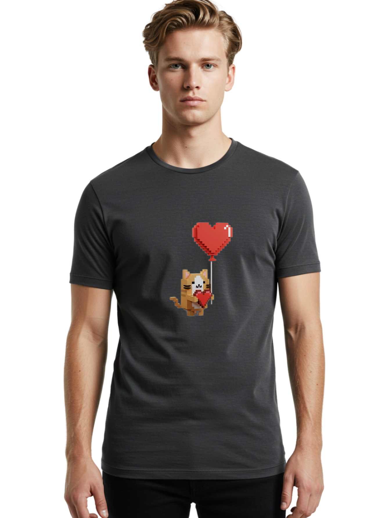 Cat-Hugging-Heart Men'S Graphic Tee, 100% Cotton, Comfortable Casual Summer Wear, Machine Washable, Vintage Camera, Old Camera, Antique Camera, Black Camera, Classic Photography, Photography Equipment, Nostalgic Device, Film Camera, Camera Art Bah705 22