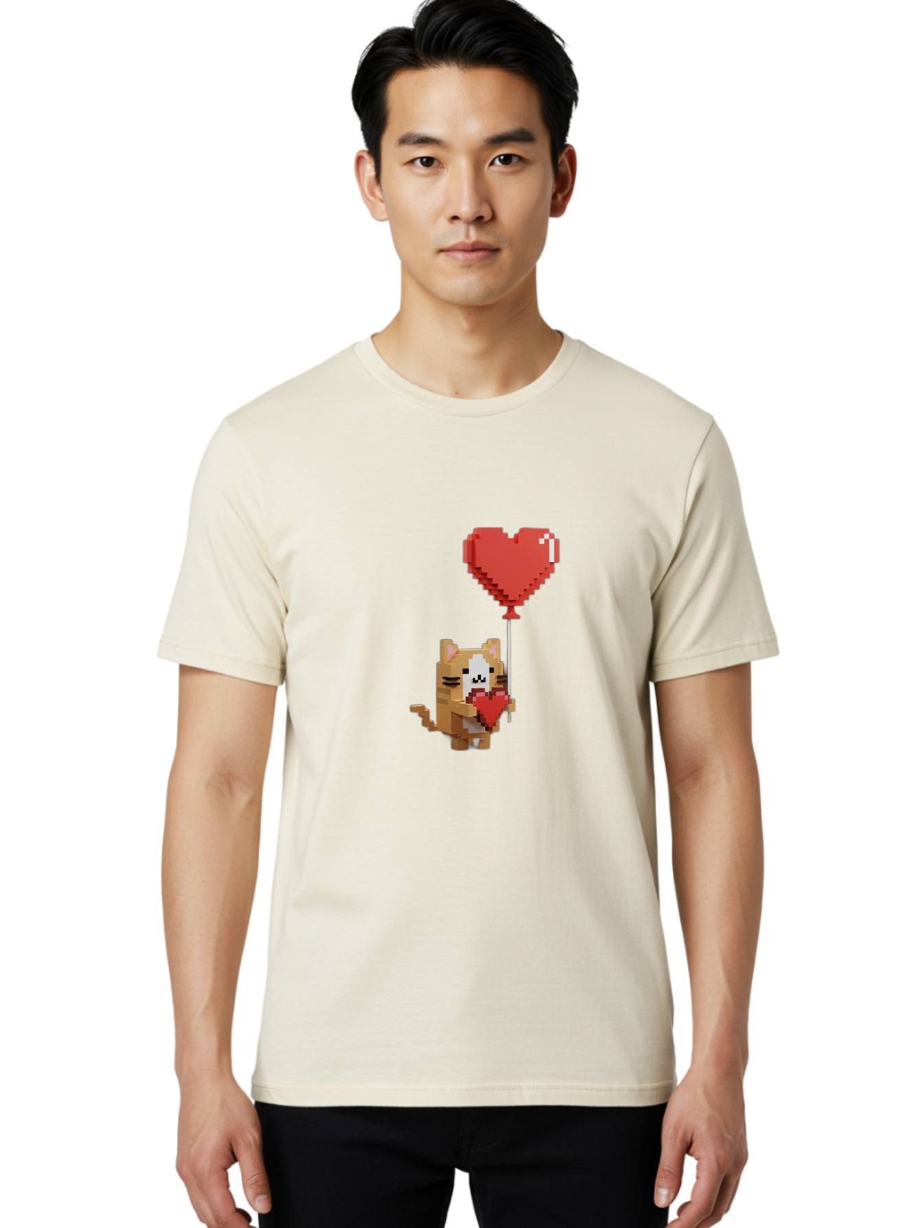 Cat-Hugging-Heart Men'S Graphic Tee, 100% Cotton, Comfortable Casual Summer Wear, Machine Washable, Vintage Camera, Old Camera, Antique Camera, Black Camera, Classic Photography, Photography Equipment, Nostalgic Device, Film Camera, Camera Art Bah705 19