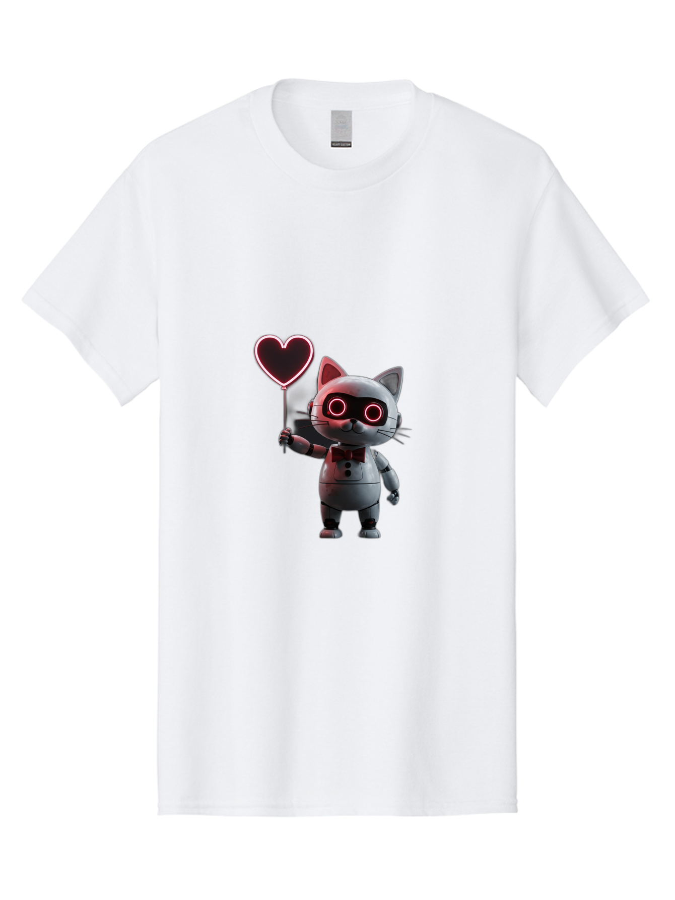 Cat-Robot-Heart Men'S Graphic Tee, 100% Cotton, Comfortable Casual Summer Wear, Machine Washable, Vintage Camera, Old Camera, Antique Camera, Black Camera, Classic Photography, Photography Equipment, Nostalgic Device, Film Camera, Camera Art Bah706 10