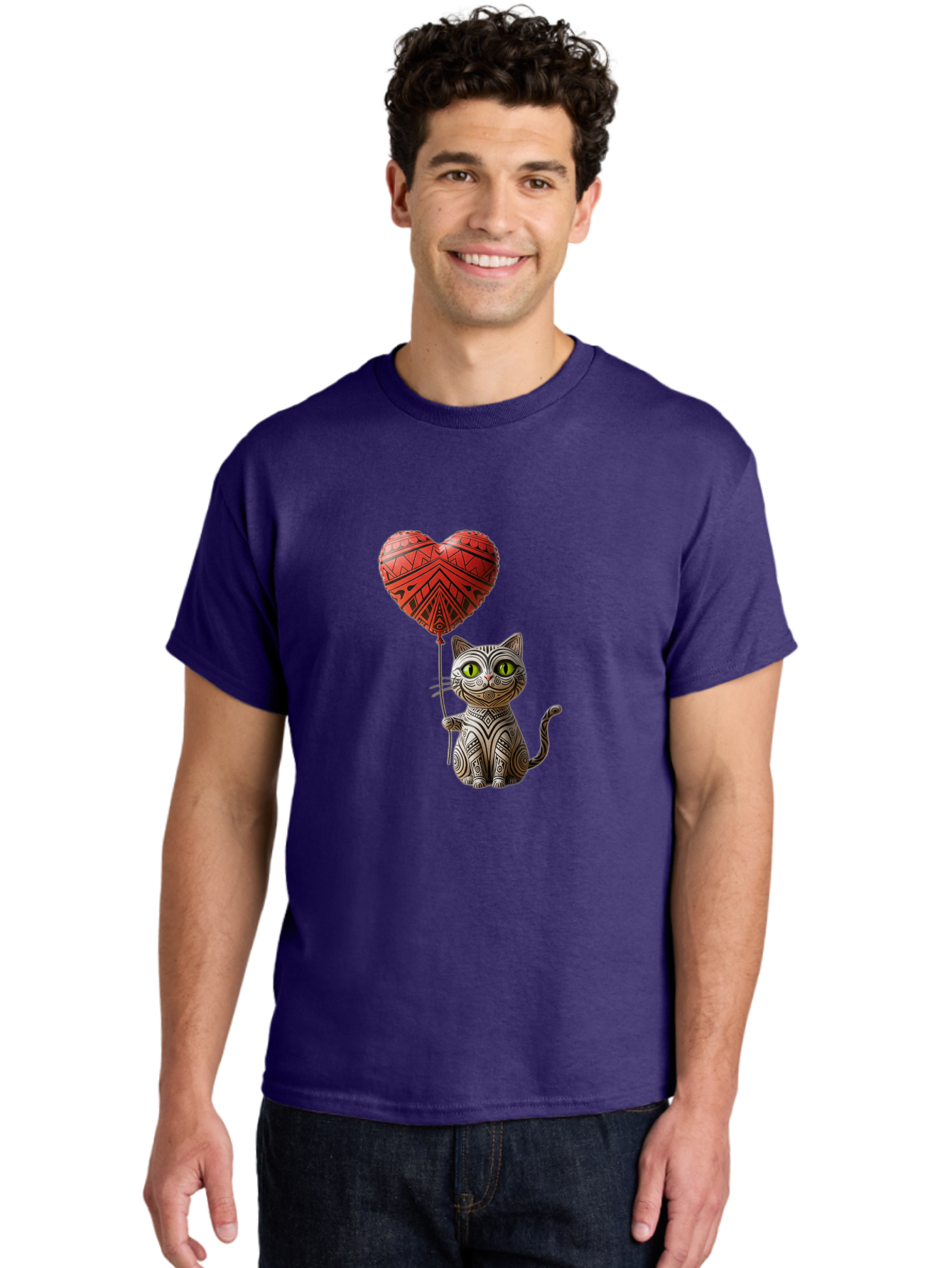 Cat-With-Heart-Balloon-1 Men'S Graphic Tee, 100% Cotton, Comfortable Casual Summer Wear, Machine Washable, Vintage Camera, Old Camera, Antique Camera, Black Camera, Classic Photography, Photography Equipment, Nostalgic Device, Film Camera, Bah708 20