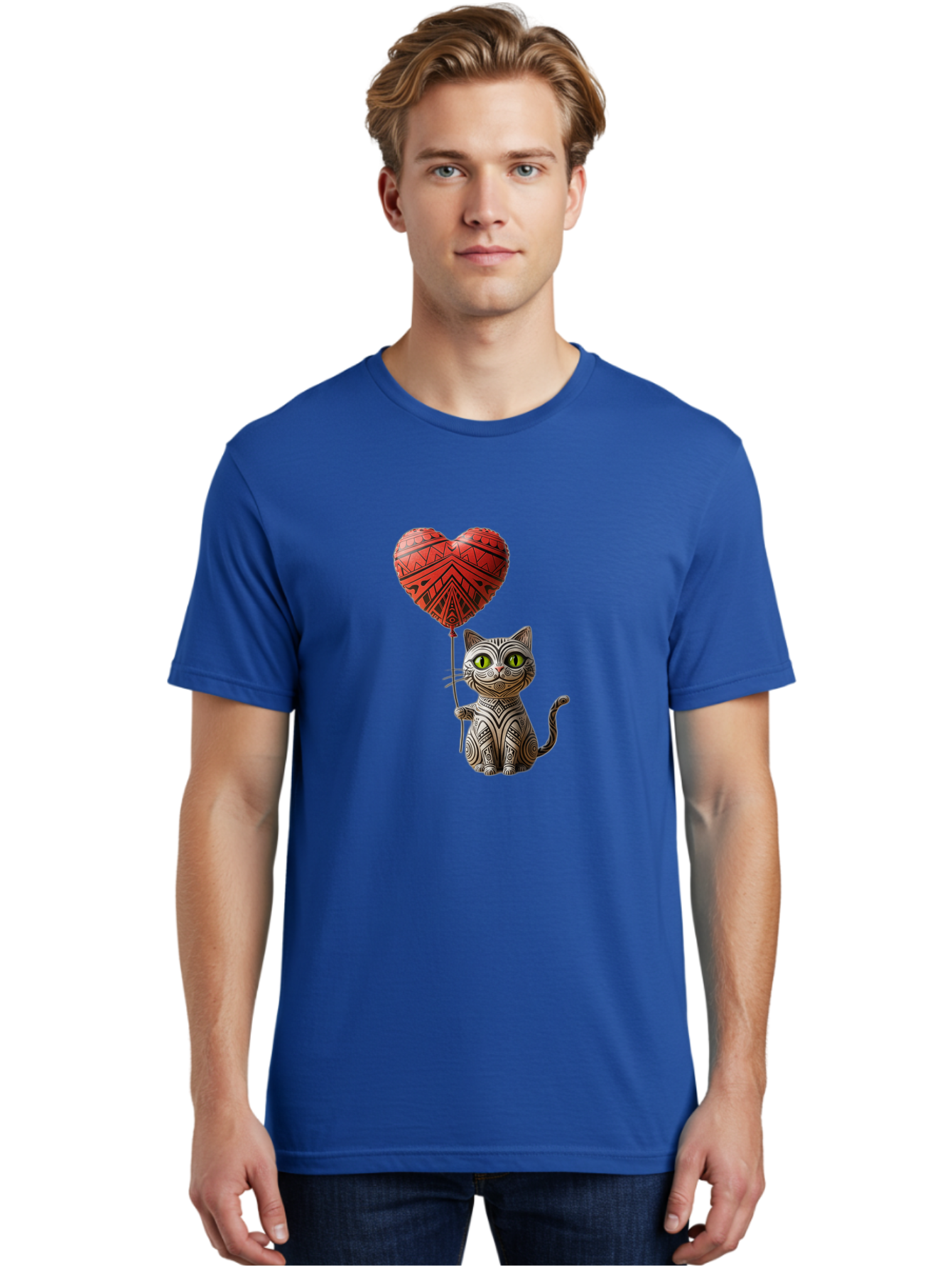 Cat-With-Heart-Balloon-1 Men'S Graphic Tee, 100% Cotton, Comfortable Casual Summer Wear, Machine Washable, Vintage Camera, Old Camera, Antique Camera, Black Camera, Classic Photography, Photography Equipment, Nostalgic Device, Film Camera, Bah708 21
