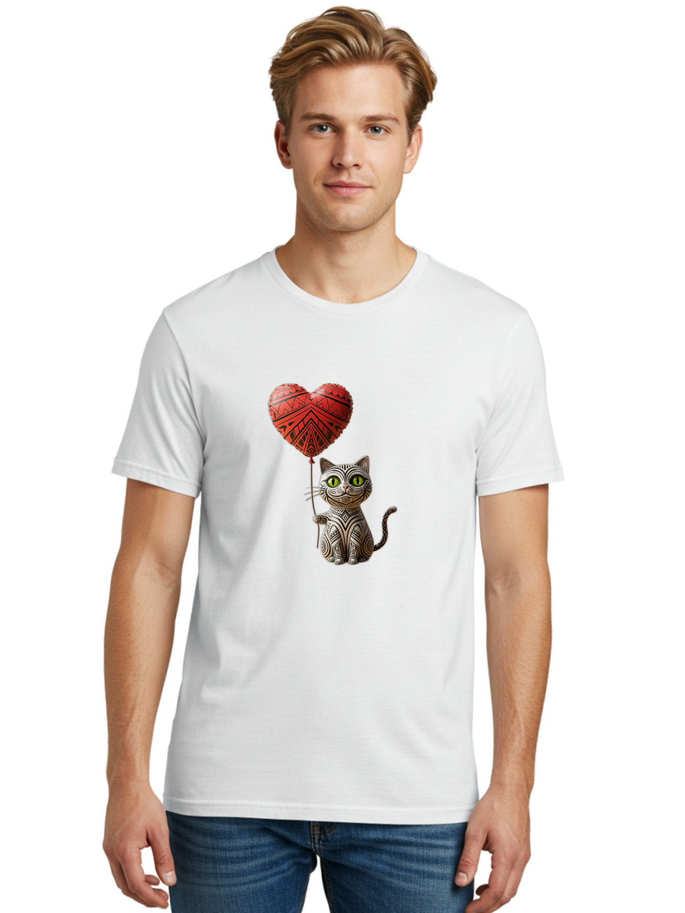 Cat-With-Heart-Balloon-1 Men'S Graphic Tee, 100% Cotton, Comfortable Casual Summer Wear, Machine Washable, Vintage Camera, Old Camera, Antique Camera, Black Camera, Classic Photography, Photography Equipment, Nostalgic Device, Film Camera, Bah708 18