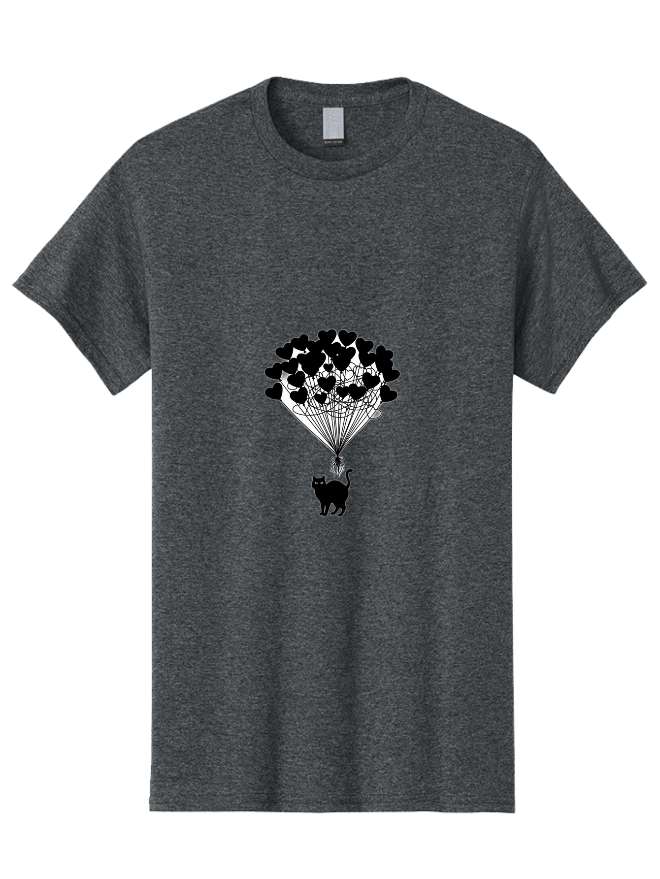 Cat-With-Heart-Balloon-2 Men'S Graphic Tee, 100% Cotton, Comfortable Casual Summer Wear, Machine Washable, Vintage Camera, Old Camera, Antique Camera, Black Camera, Classic Photography, Photography Equipment, Nostalgic Device, Film Camera, Bah709 9