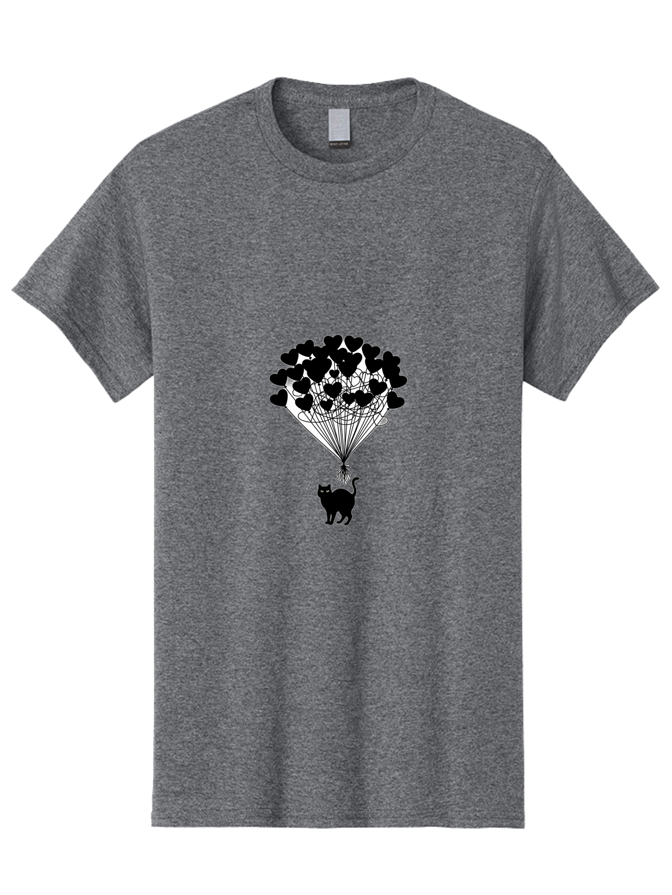 Cat-With-Heart-Balloon-2 Men'S Graphic Tee, 100% Cotton, Comfortable Casual Summer Wear, Machine Washable, Vintage Camera, Old Camera, Antique Camera, Black Camera, Classic Photography, Photography Equipment, Nostalgic Device, Film Camera, Bah709 12