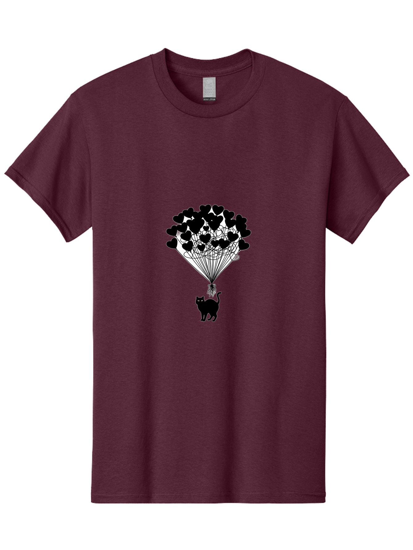 Cat-With-Heart-Balloon-2 Men'S Graphic Tee, 100% Cotton, Comfortable Casual Summer Wear, Machine Washable, Vintage Camera, Old Camera, Antique Camera, Black Camera, Classic Photography, Photography Equipment, Nostalgic Device, Film Camera, Bah709 13