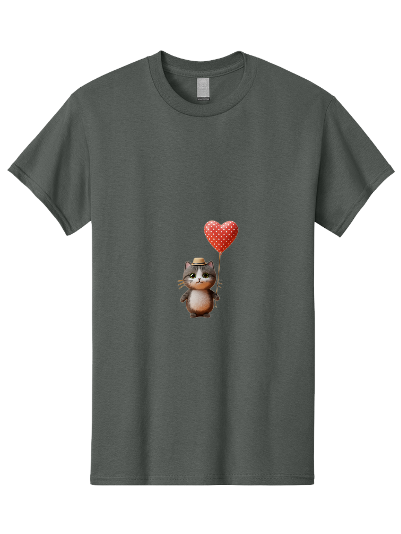 Cat-With-Heart-Balloon-4 Men'S Graphic Tee, 100% Cotton, Comfortable Casual Summer Wear, Machine Washable, Vintage Camera, Old Camera, Antique Camera, Black Camera, Classic Photography, Photography Equipment, Nostalgic Device, Film Camera, Bah711 8