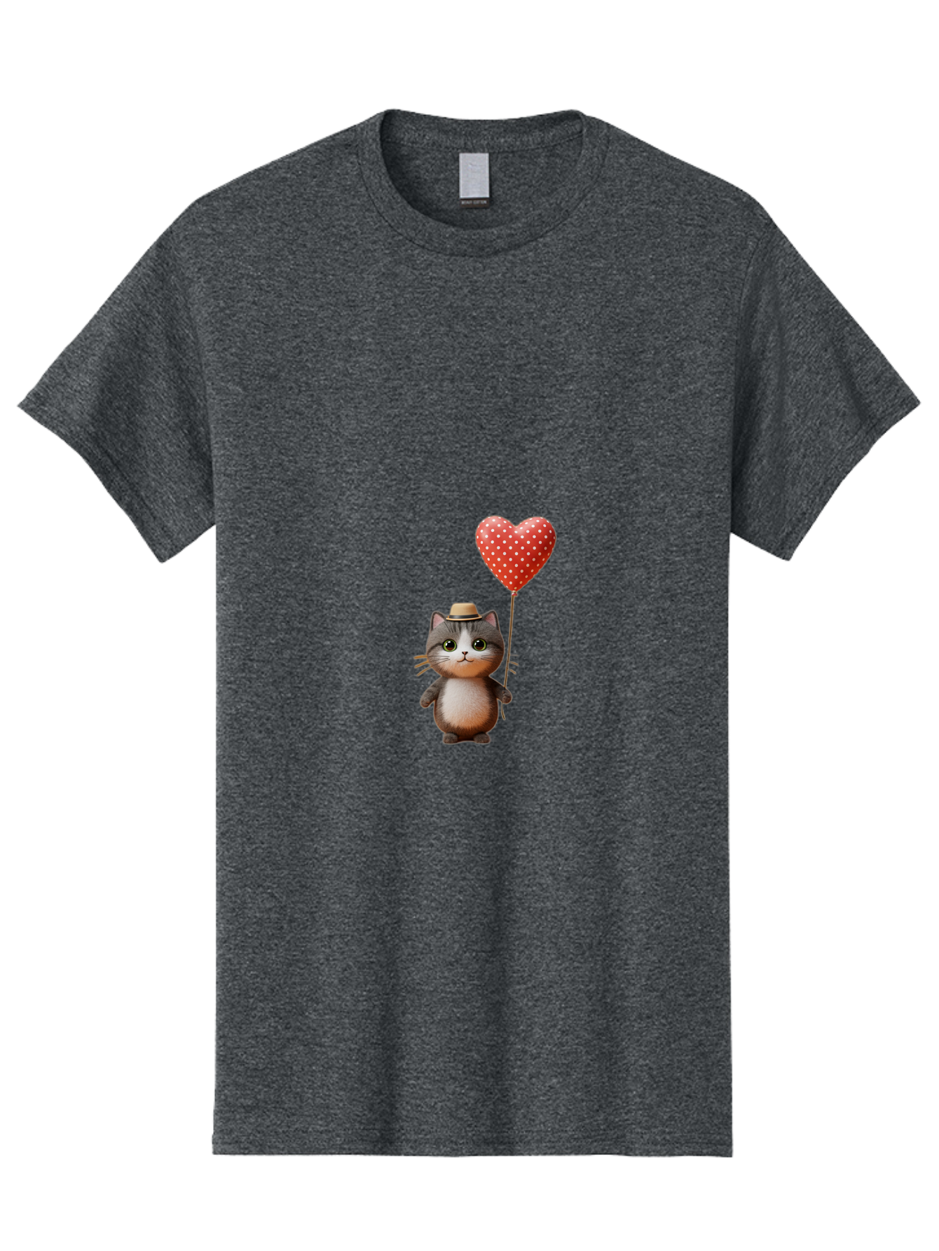 Cat-With-Heart-Balloon-4 Men'S Graphic Tee, 100% Cotton, Comfortable Casual Summer Wear, Machine Washable, Vintage Camera, Old Camera, Antique Camera, Black Camera, Classic Photography, Photography Equipment, Nostalgic Device, Film Camera, Bah711 11