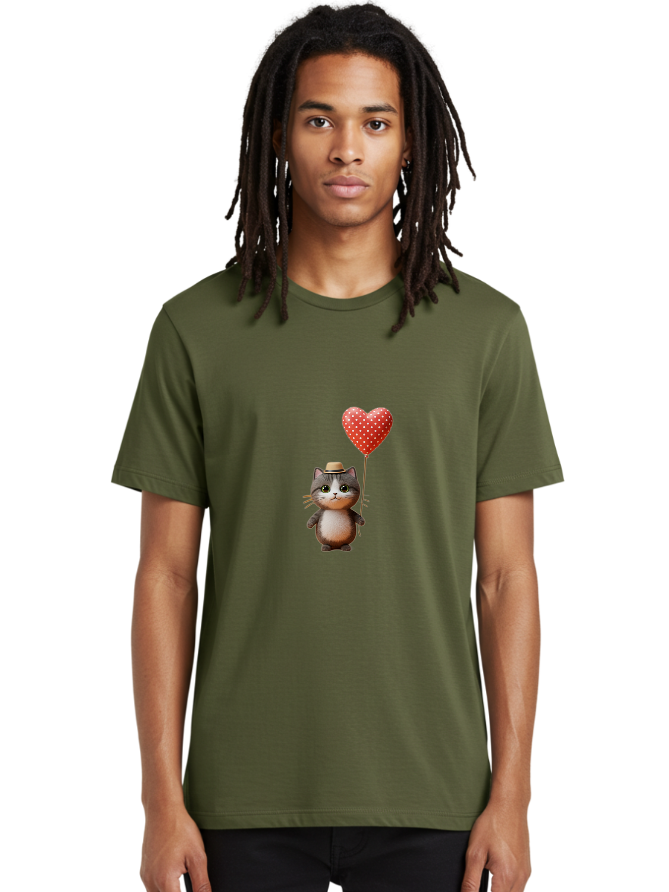 Cat-With-Heart-Balloon-4 Men'S Graphic Tee, 100% Cotton, Comfortable Casual Summer Wear, Machine Washable, Vintage Camera, Old Camera, Antique Camera, Black Camera, Classic Photography, Photography Equipment, Nostalgic Device, Film Camera, Bah711 20