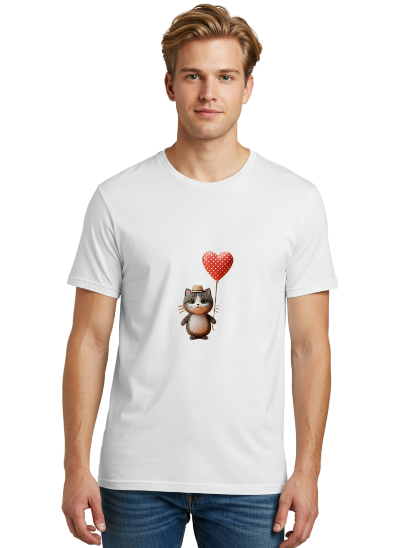Cat-With-Heart-Balloon-4 Men'S Graphic Tee, 100% Cotton, Comfortable Casual Summer Wear, Machine Washable, Vintage Camera, Old Camera, Antique Camera, Black Camera, Classic Photography, Photography Equipment, Nostalgic Device, Film Camera, Bah711 27
