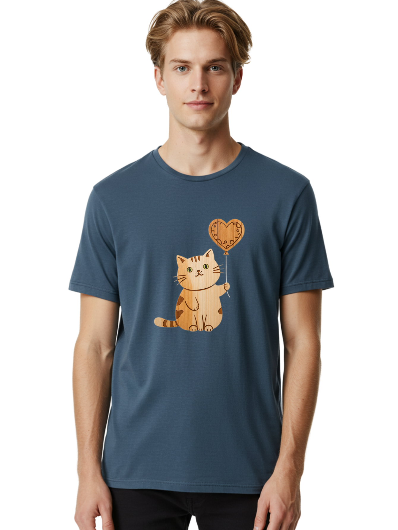 Cat-With-Heart-Balloon Men'S Graphic Tee, 100% Cotton, Comfortable Casual Summer Wear, Machine Washable, Vintage Camera, Old Camera, Antique Camera, Black Camera, Classic Photography, Photography Equipment, Nostalgic Device, Film Camera, Bah712 25