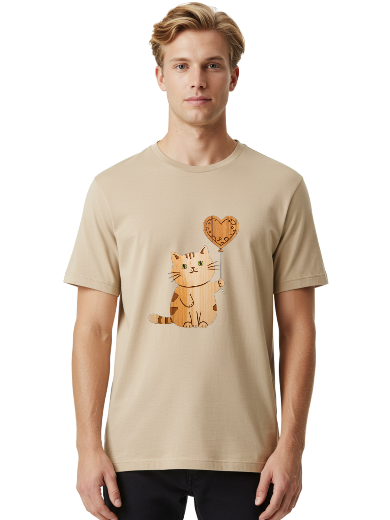 Cat-With-Heart-Balloon Men'S Graphic Tee, 100% Cotton, Comfortable Casual Summer Wear, Machine Washable, Vintage Camera, Old Camera, Antique Camera, Black Camera, Classic Photography, Photography Equipment, Nostalgic Device, Film Camera, Bah712 24