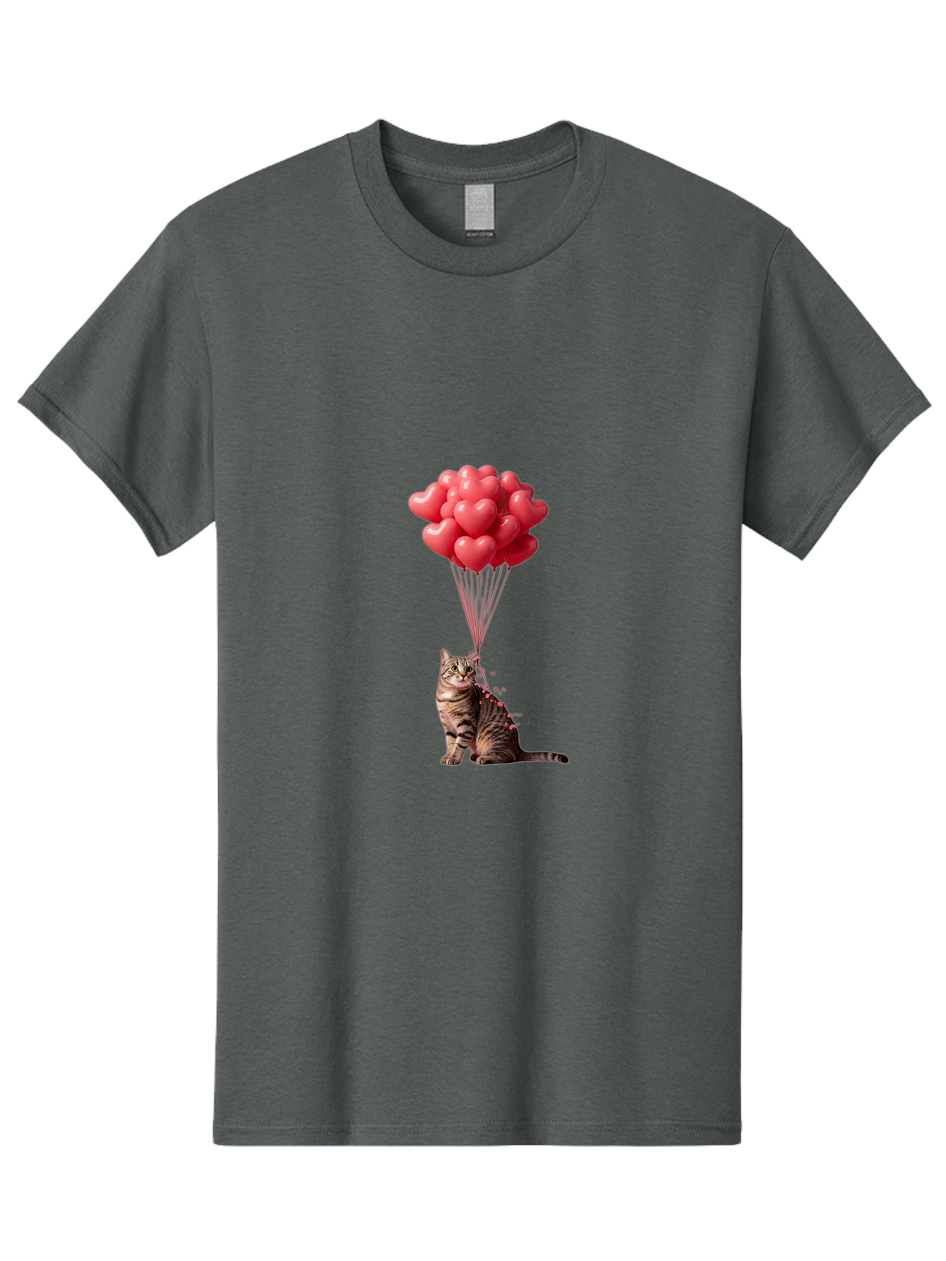 Cat-With-Heart-Balloons-1 Men'S Graphic Tee, 100% Cotton, Comfortable Casual Summer Wear, Machine Washable, Vintage Camera, Old Camera, Antique Camera, Black Camera, Classic Photography, Photography Equipment, Nostalgic Device, Film Camera, Bah713 4