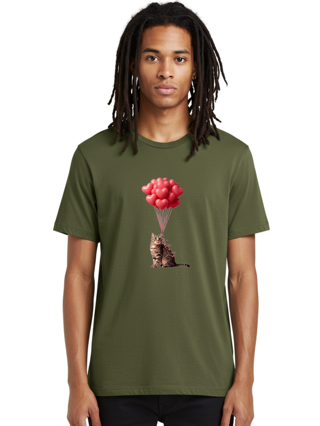Cat-With-Heart-Balloons-1 Men'S Graphic Tee, 100% Cotton, Comfortable Casual Summer Wear, Machine Washable, Vintage Camera, Old Camera, Antique Camera, Black Camera, Classic Photography, Photography Equipment, Nostalgic Device, Film Camera, Bah713 18