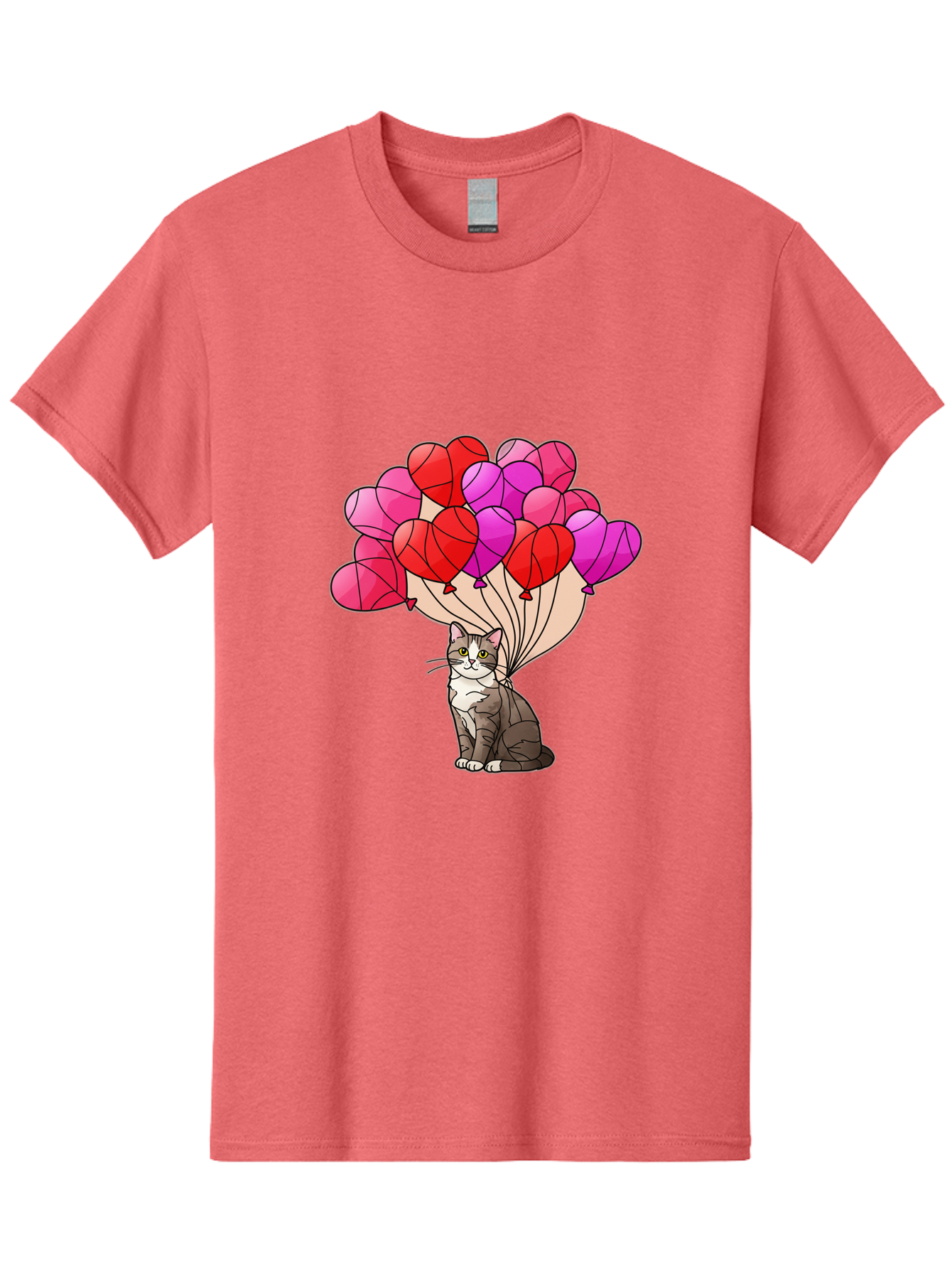 Cat-With-Heart-Balloons-2 Men'S Graphic Tee, 100% Cotton, Comfortable Casual Summer Wear, Machine Washable, Vintage Camera, Old Camera, Antique Camera, Black Camera, Classic Photography, Photography Equipment, Nostalgic Device, Film Camera, Bah714 10