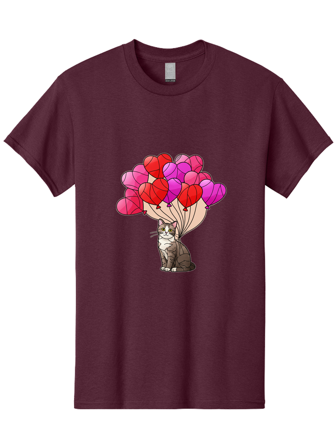 Cat-With-Heart-Balloons-2 Men'S Graphic Tee, 100% Cotton, Comfortable Casual Summer Wear, Machine Washable, Vintage Camera, Old Camera, Antique Camera, Black Camera, Classic Photography, Photography Equipment, Nostalgic Device, Film Camera, Bah714 4