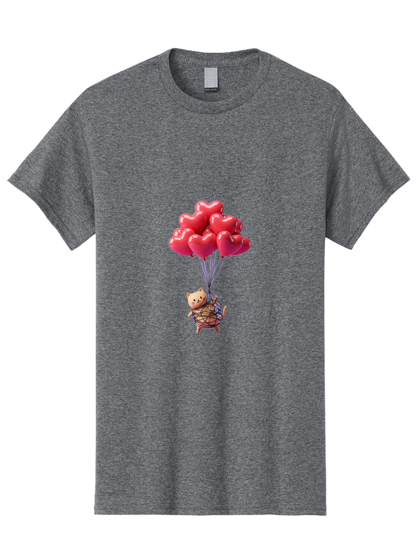 Cat-With-Heart-Balloons Men'S Graphic Tee, 100% Cotton, Comfortable Casual Summer Wear, Machine Washable, Vintage Camera, Old Camera, Antique Camera, Black Camera, Classic Photography, Photography Equipment, Nostalgic Device, Film Camera, Bah715 15