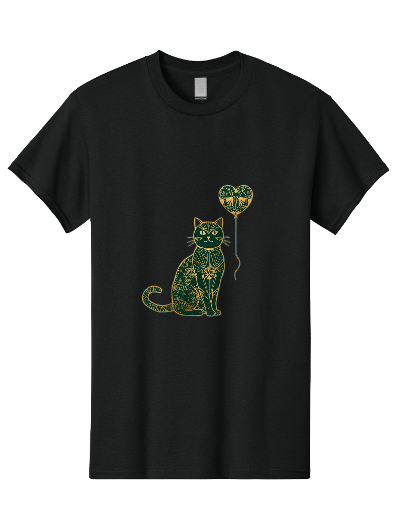 Cat-With-Heart-Shaped-Balloon-1 Men'S Graphic Tee, 100% Cotton, Comfortable Casual Summer Wear, Machine Washable, Vintage Camera, Old Camera, Antique Camera, Black Camera, Classic Photography, Photography Equipment, Nostalgic Device, Bah716 15