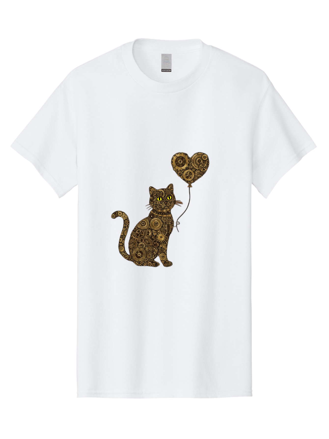Cat-With-Heart-Shaped-Balloon Men'S Graphic Tee, 100% Cotton, Comfortable Casual Summer Wear, Machine Washable, Vintage Camera, Old Camera, Antique Camera, Black Camera, Classic Photography, Photography Equipment, Nostalgic Device, Bah717 5