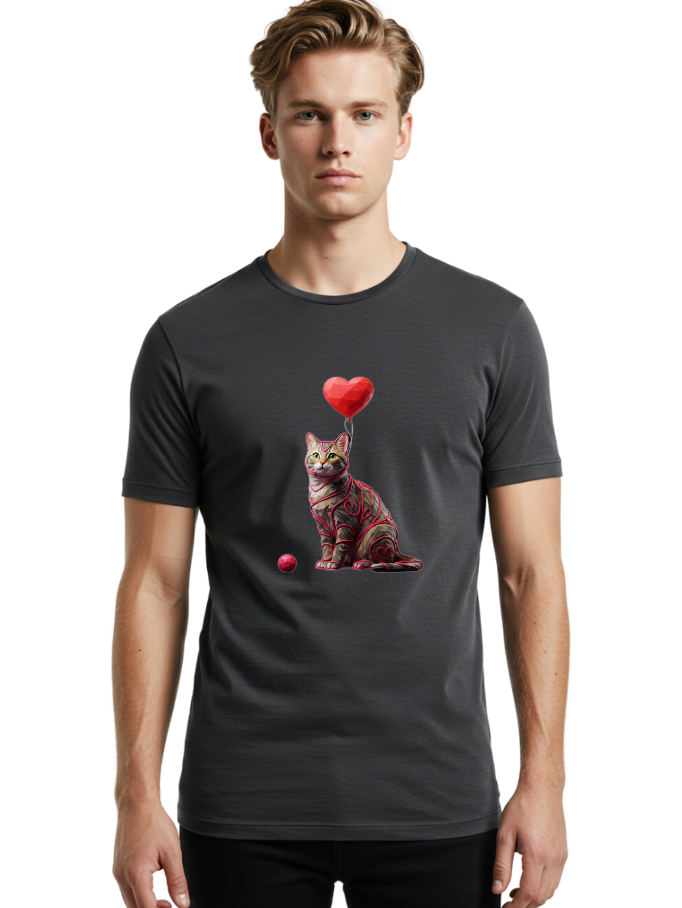 Cat-With-Red-Heart-Balloon Men'S Graphic Tee, 100% Cotton, Comfortable Casual Summer Wear, Machine Washable, Vintage Camera, Old Camera, Antique Camera, Black Camera, Classic Photography, Photography Equipment, Nostalgic Device, Film Camera, Bah720 22