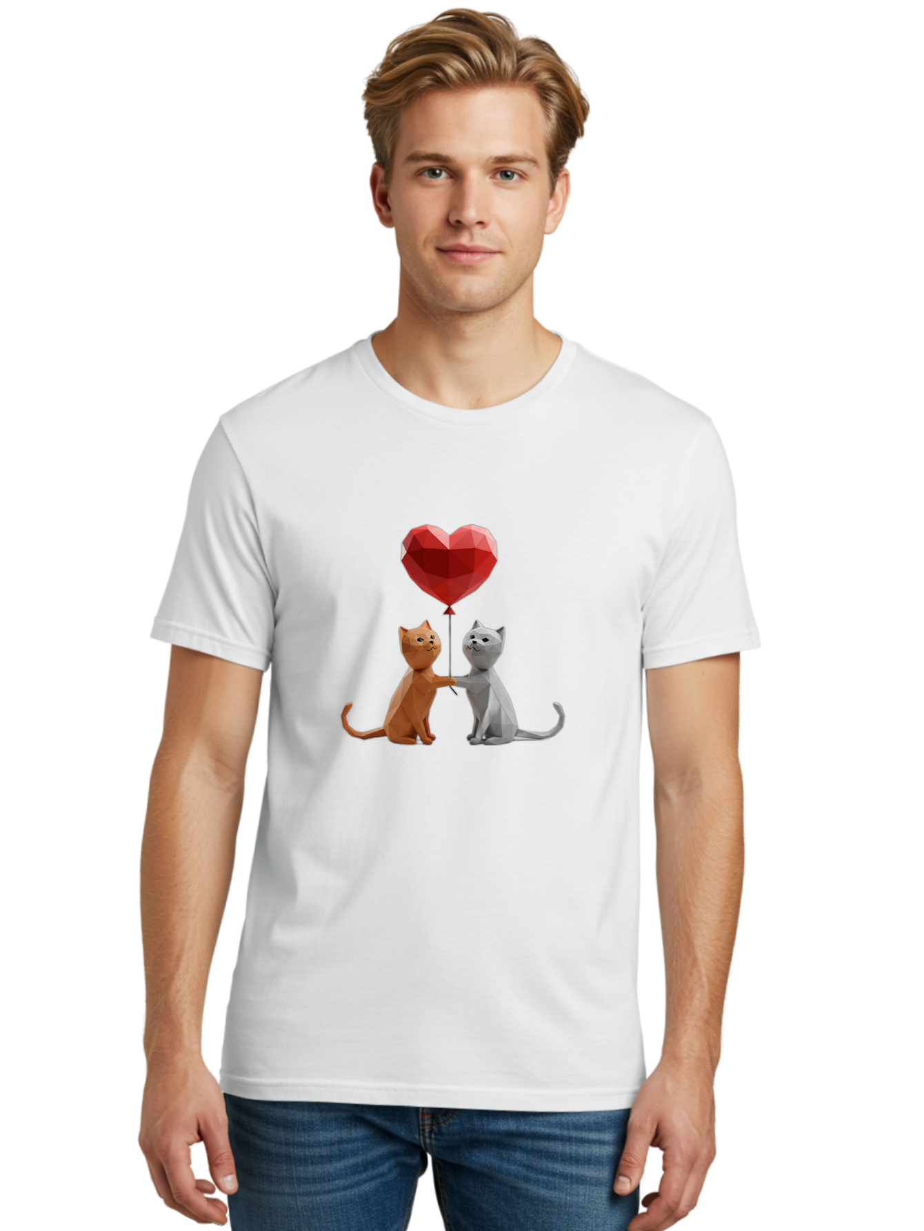 Cats-Holding-Heart-Balloon Men'S Graphic Tee, 100% Cotton, Comfortable Casual Summer Wear, Machine Washable, Vintage Camera, Old Camera, Antique Camera, Black Camera, Classic Photography, Photography Equipment, Nostalgic Device, Film Camera, Bah721 18