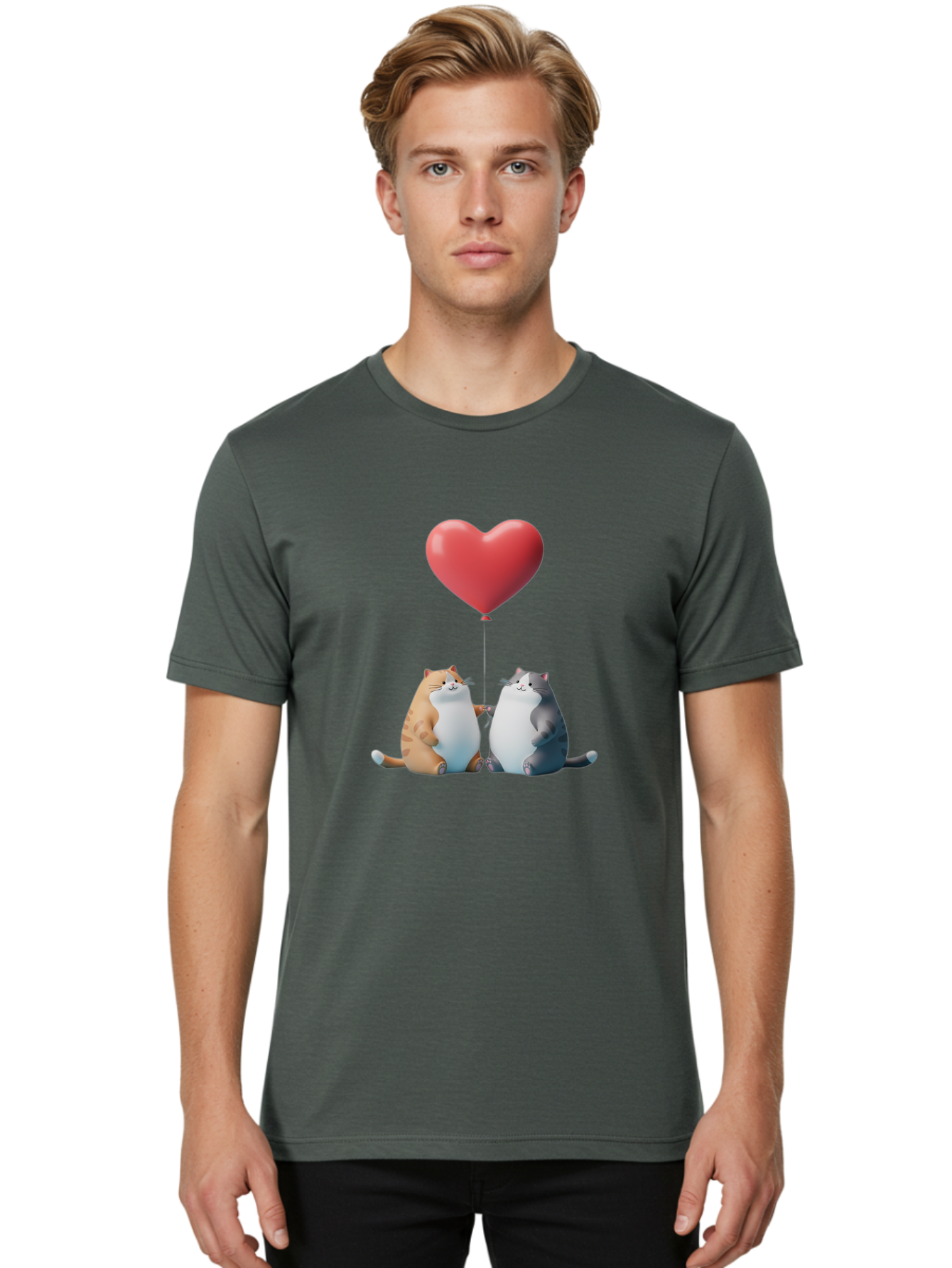 Cats-With-Heart-Balloon Men'S Graphic Tee, 100% Cotton, Comfortable Casual Summer Wear, Machine Washable, Vintage Camera, Old Camera, Antique Camera, Black Camera, Classic Photography, Photography Equipment, Nostalgic Device, Film Camera, Bah724 17