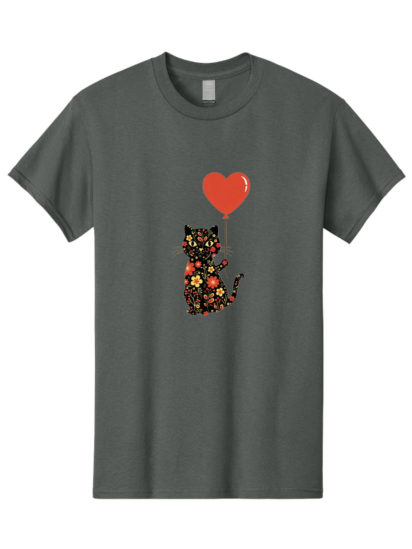 Floral-Cat-Heart-Balloon-1 Men'S Graphic Tee, 100% Cotton, Comfortable Casual Summer Wear, Machine Washable, Vintage Camera, Old Camera, Antique Camera, Black Camera, Classic Photography, Photography Equipment, Nostalgic Device, Film Camera, Bah996 6