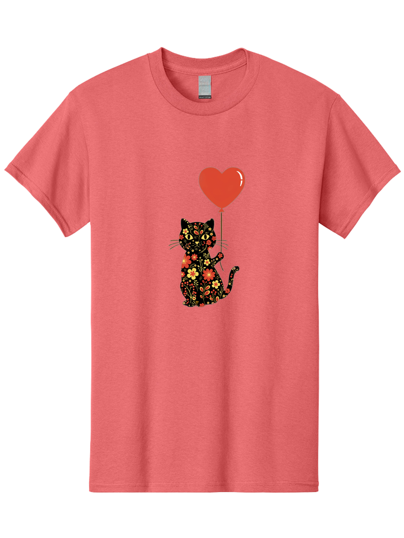 Floral-Cat-Heart-Balloon-1 Men'S Graphic Tee, 100% Cotton, Comfortable Casual Summer Wear, Machine Washable, Vintage Camera, Old Camera, Antique Camera, Black Camera, Classic Photography, Photography Equipment, Nostalgic Device, Film Camera, Bah996 11