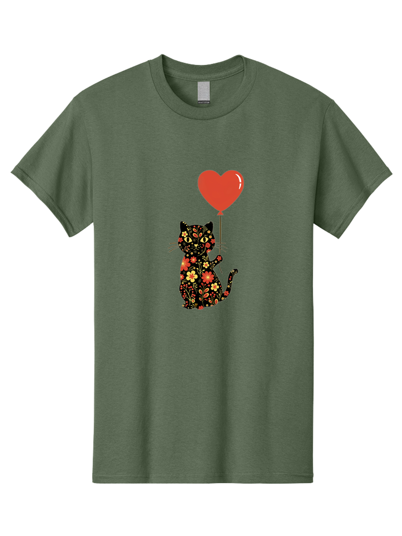 Floral-Cat-Heart-Balloon-1 Men'S Graphic Tee, 100% Cotton, Comfortable Casual Summer Wear, Machine Washable, Vintage Camera, Old Camera, Antique Camera, Black Camera, Classic Photography, Photography Equipment, Nostalgic Device, Film Camera, Bah996 13