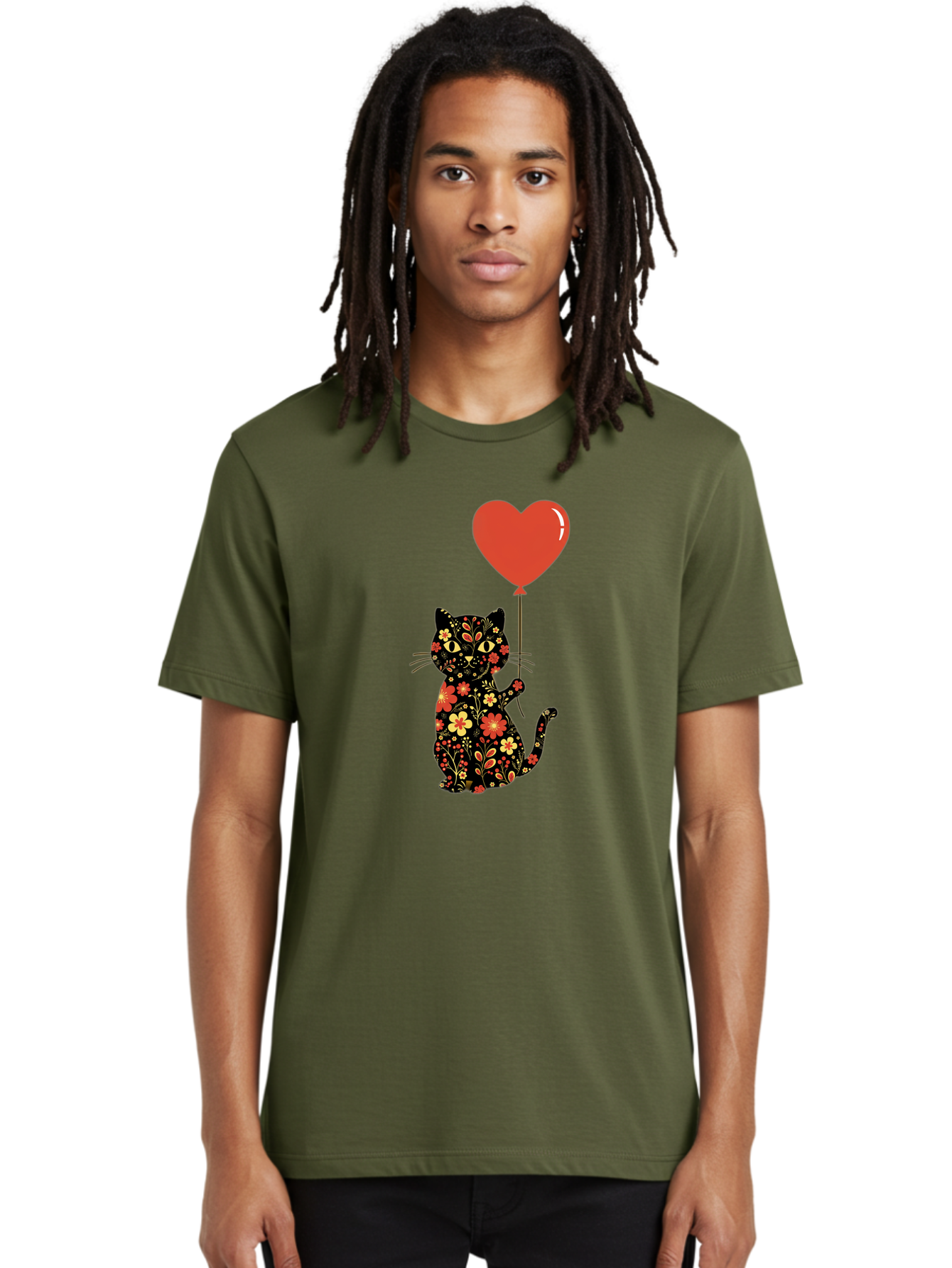 Floral-Cat-Heart-Balloon-1 Men'S Graphic Tee, 100% Cotton, Comfortable Casual Summer Wear, Machine Washable, Vintage Camera, Old Camera, Antique Camera, Black Camera, Classic Photography, Photography Equipment, Nostalgic Device, Film Camera, Bah996 28
