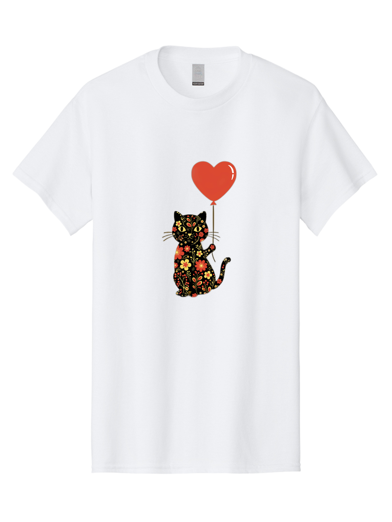 Floral-Cat-Heart-Balloon-1 Men'S Graphic Tee, 100% Cotton, Comfortable Casual Summer Wear, Machine Washable, Vintage Camera, Old Camera, Antique Camera, Black Camera, Classic Photography, Photography Equipment, Nostalgic Device, Film Camera, Bah996 15