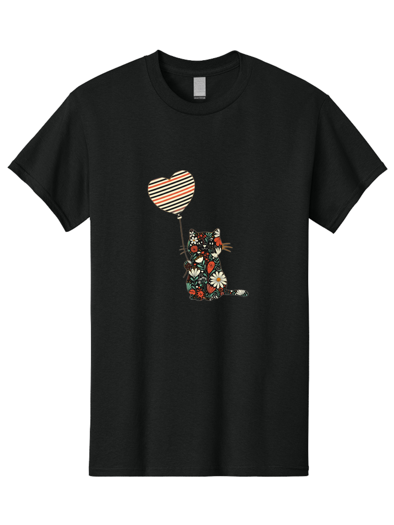 Floral-Cat-Heart-Balloon Men'S Graphic Tee, 100% Cotton, Comfortable Casual Summer Wear, Machine Washable, Vintage Camera, Old Camera, Antique Camera, Black Camera, Classic Photography, Photography Equipment, Nostalgic Device, Film Camera, Bah997 5