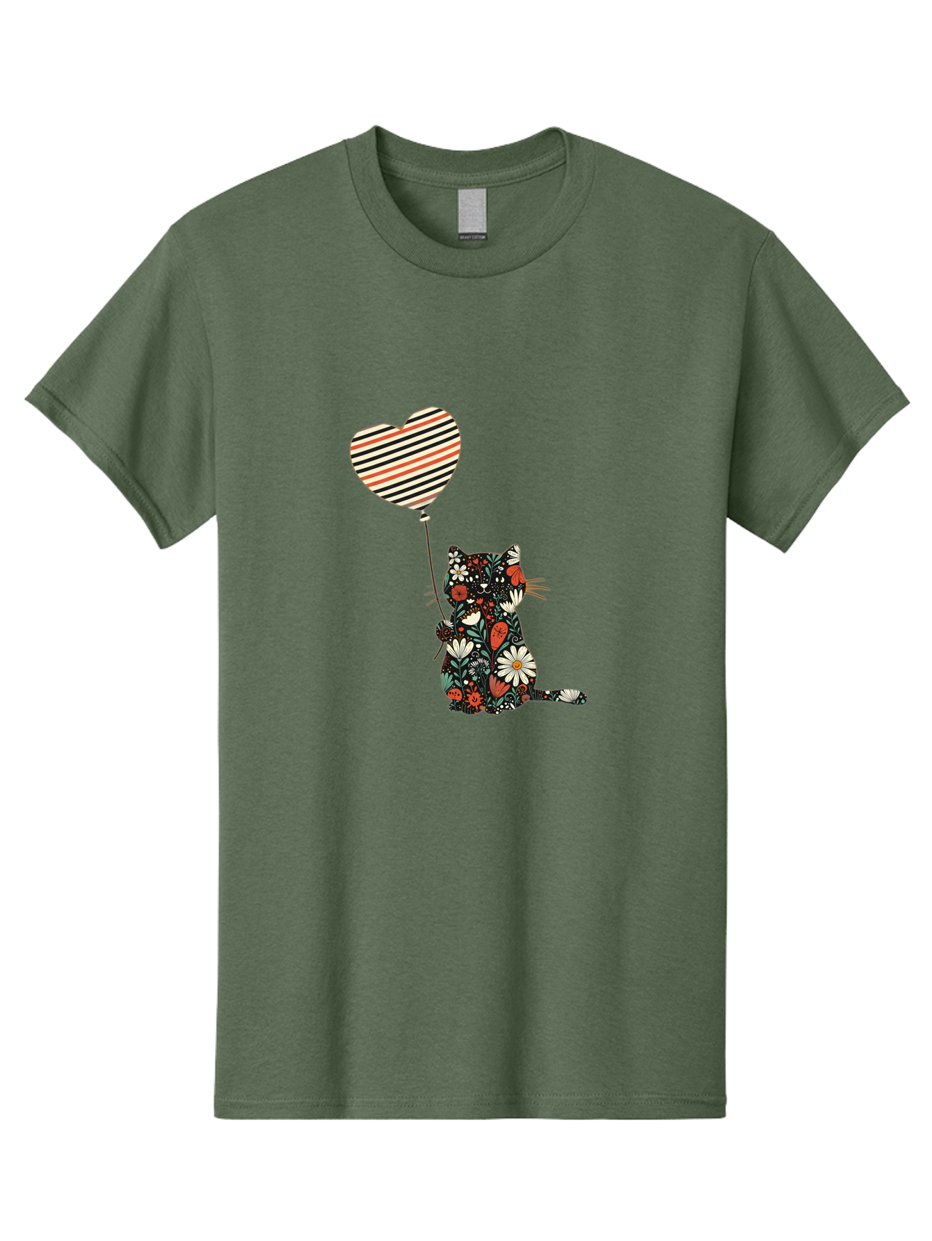 Floral-Cat-Heart-Balloon Men'S Graphic Tee, 100% Cotton, Comfortable Casual Summer Wear, Machine Washable, Vintage Camera, Old Camera, Antique Camera, Black Camera, Classic Photography, Photography Equipment, Nostalgic Device, Film Camera, Bah997 2