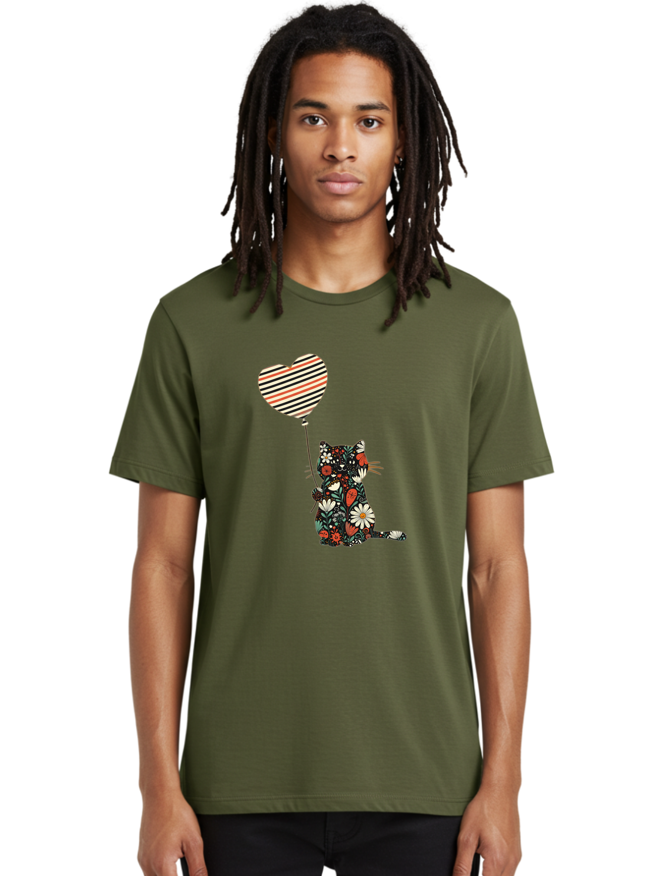 Floral-Cat-Heart-Balloon Men'S Graphic Tee, 100% Cotton, Comfortable Casual Summer Wear, Machine Washable, Vintage Camera, Old Camera, Antique Camera, Black Camera, Classic Photography, Photography Equipment, Nostalgic Device, Film Camera, Bah997 17