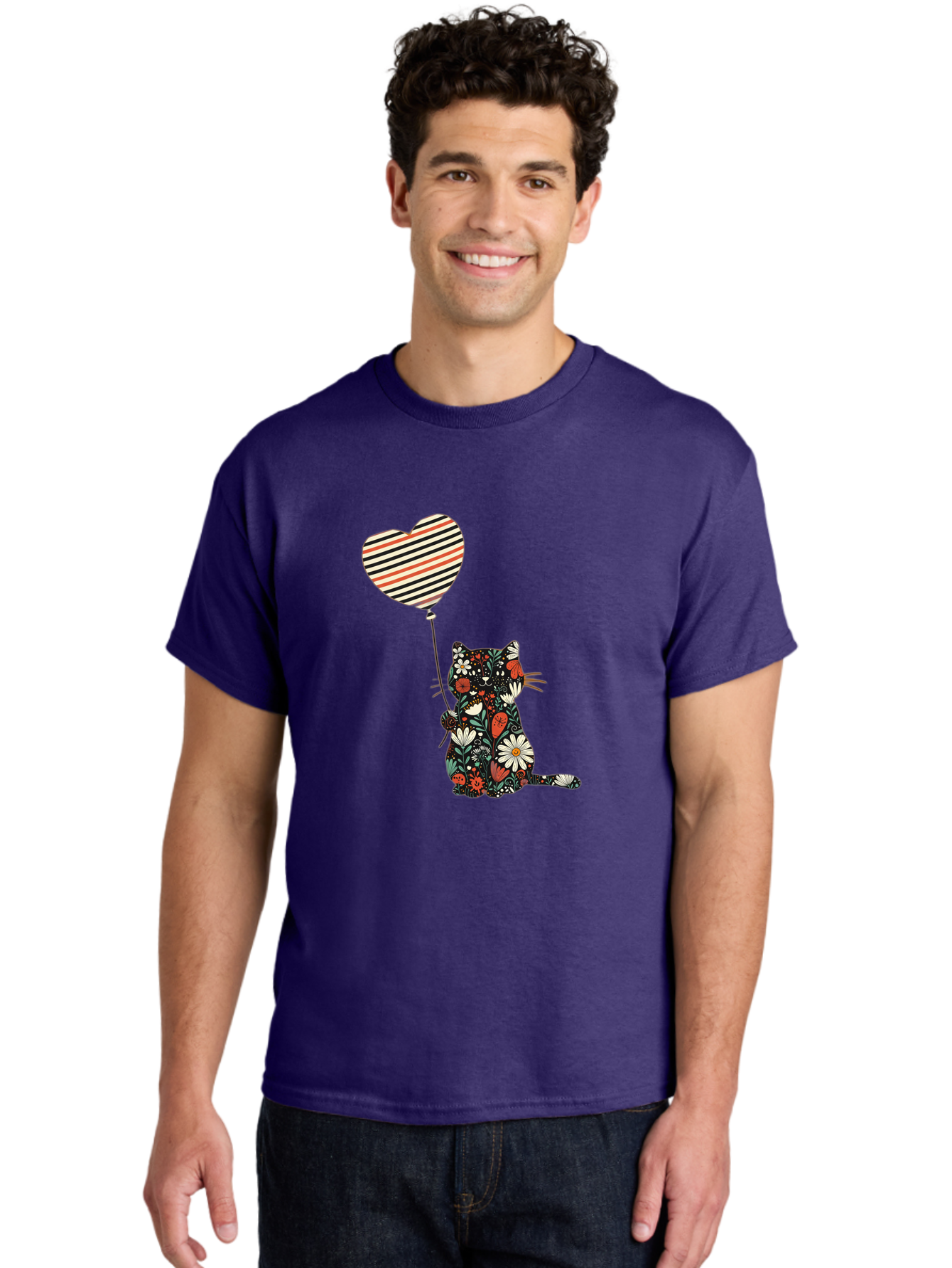Floral-Cat-Heart-Balloon Men'S Graphic Tee, 100% Cotton, Comfortable Casual Summer Wear, Machine Washable, Vintage Camera, Old Camera, Antique Camera, Black Camera, Classic Photography, Photography Equipment, Nostalgic Device, Film Camera, Bah997 19