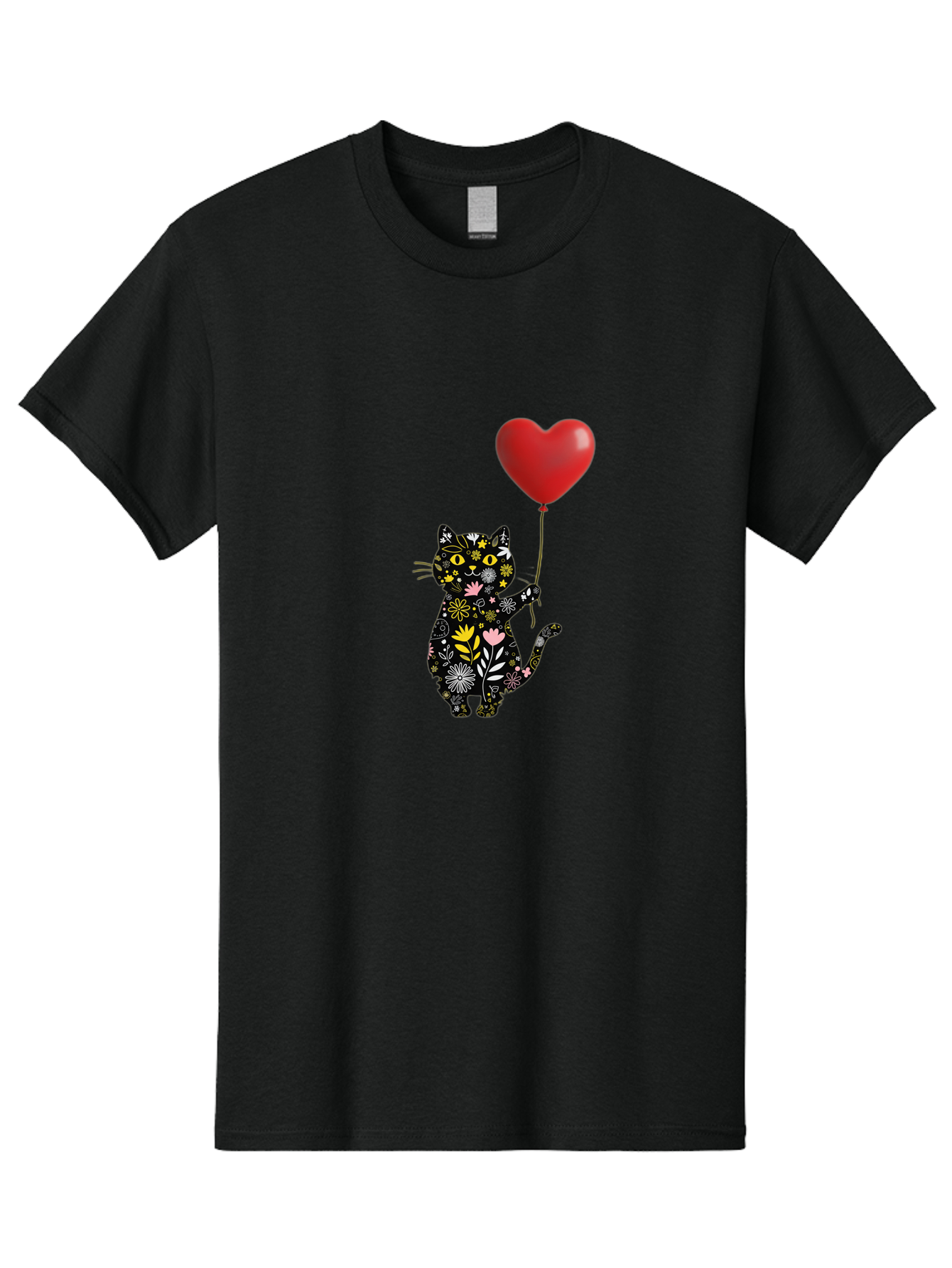 Floral-Cat-With-Heart-Balloon Men'S Graphic Tee, 100% Cotton, Comfortable Casual Summer Wear, Machine Washable, Vintage Camera, Old Camera, Antique Camera, Black Camera, Classic Photography, Photography Equipment, Nostalgic Device, Bah998 13