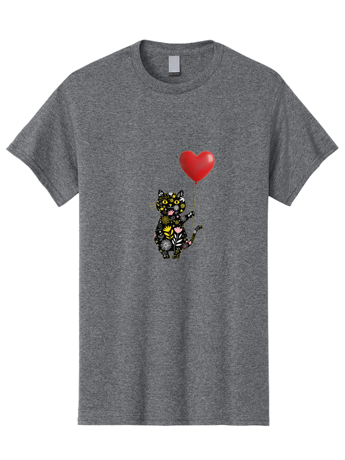Floral-Cat-With-Heart-Balloon Men'S Graphic Tee, 100% Cotton, Comfortable Casual Summer Wear, Machine Washable, Vintage Camera, Old Camera, Antique Camera, Black Camera, Classic Photography, Photography Equipment, Nostalgic Device, Bah998 6