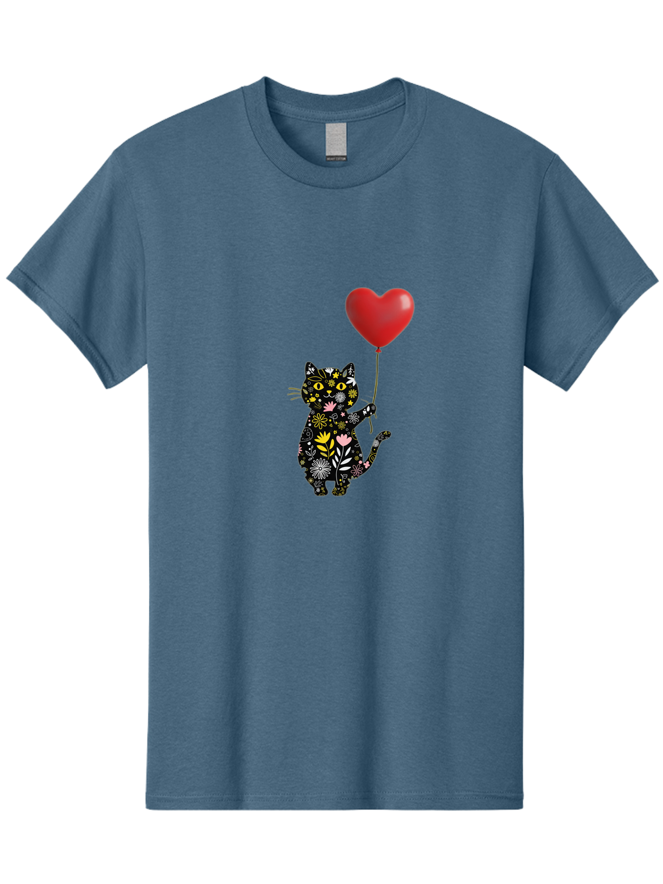 Floral-Cat-With-Heart-Balloon Men'S Graphic Tee, 100% Cotton, Comfortable Casual Summer Wear, Machine Washable, Vintage Camera, Old Camera, Antique Camera, Black Camera, Classic Photography, Photography Equipment, Nostalgic Device, Bah998 4