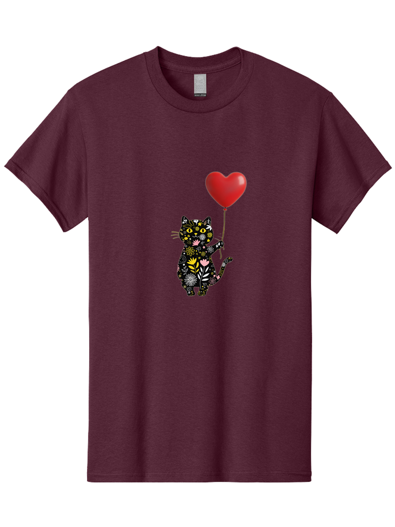 Floral-Cat-With-Heart-Balloon Men'S Graphic Tee, 100% Cotton, Comfortable Casual Summer Wear, Machine Washable, Vintage Camera, Old Camera, Antique Camera, Black Camera, Classic Photography, Photography Equipment, Nostalgic Device, Bah998 8