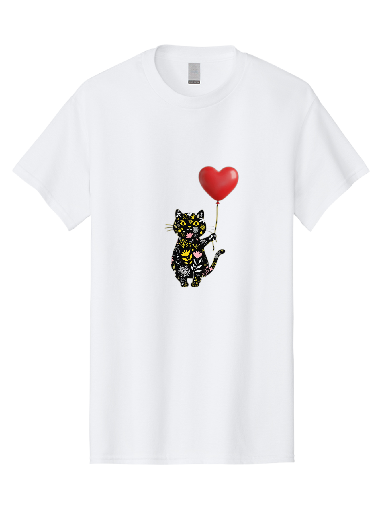 Floral-Cat-With-Heart-Balloon Men'S Graphic Tee, 100% Cotton, Comfortable Casual Summer Wear, Machine Washable, Vintage Camera, Old Camera, Antique Camera, Black Camera, Classic Photography, Photography Equipment, Nostalgic Device, Bah998 7