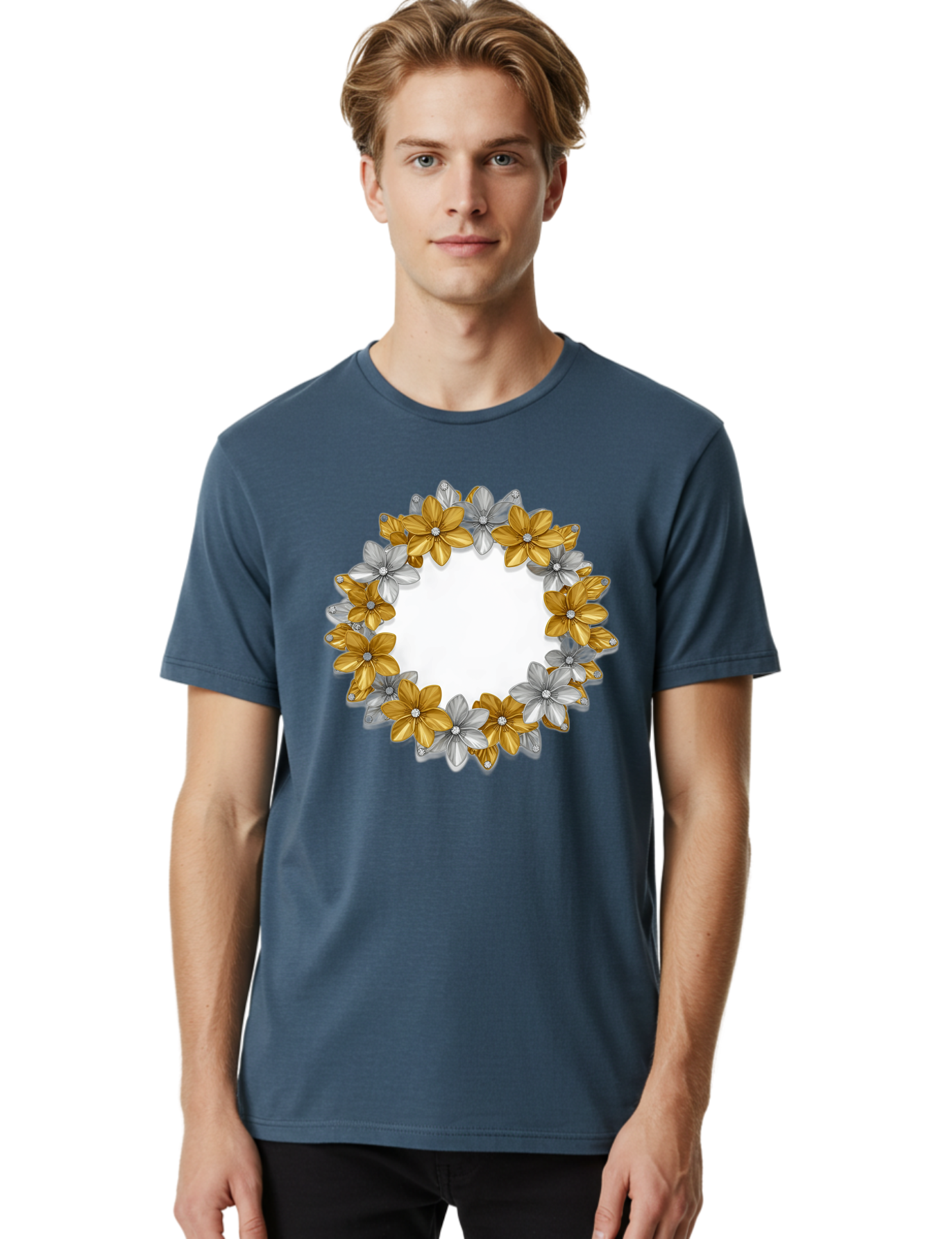 Gold-Silver-Flowers Men'S Graphic Tee, 100% Cotton, Comfortable Casual Summer Wear, Machine Washable, Vintage Camera, Old Camera, Antique Camera, Black Camera, Classic Photography, Photography Equipment, Nostalgic Device, Film Camera, Bai057 16